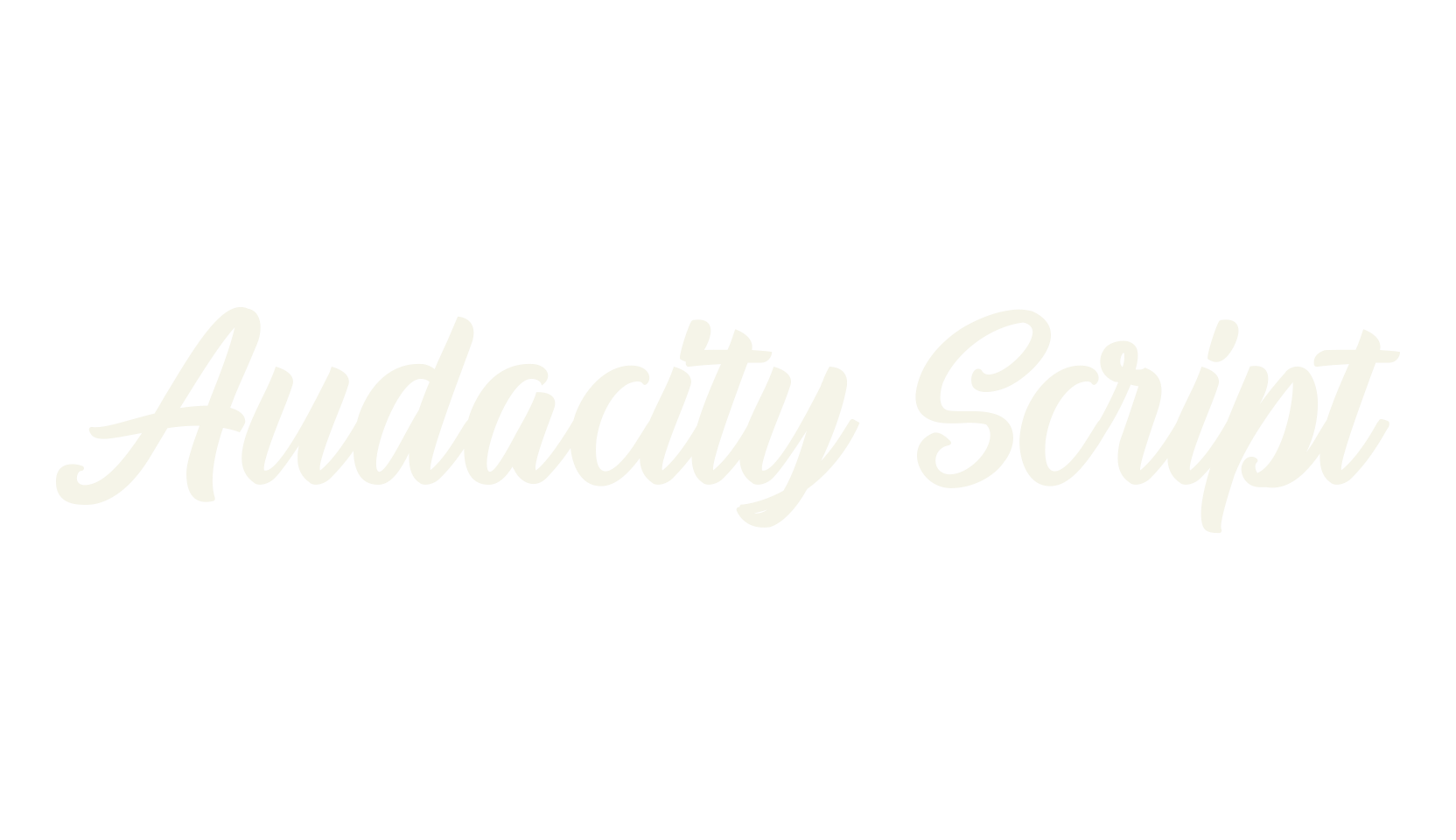Audacity Script, script font preview
