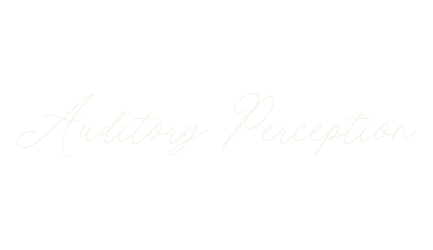 Auditory Perception, fashion script font preview