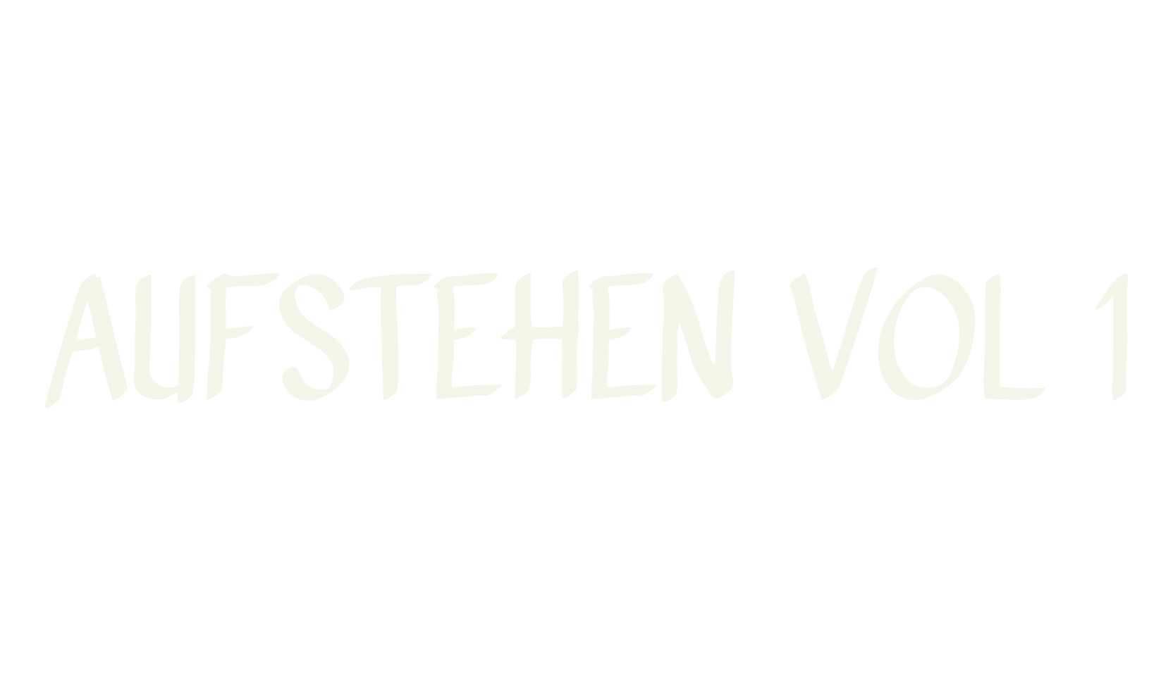 AUFSTEHEN VOL 1, handwriting font preview