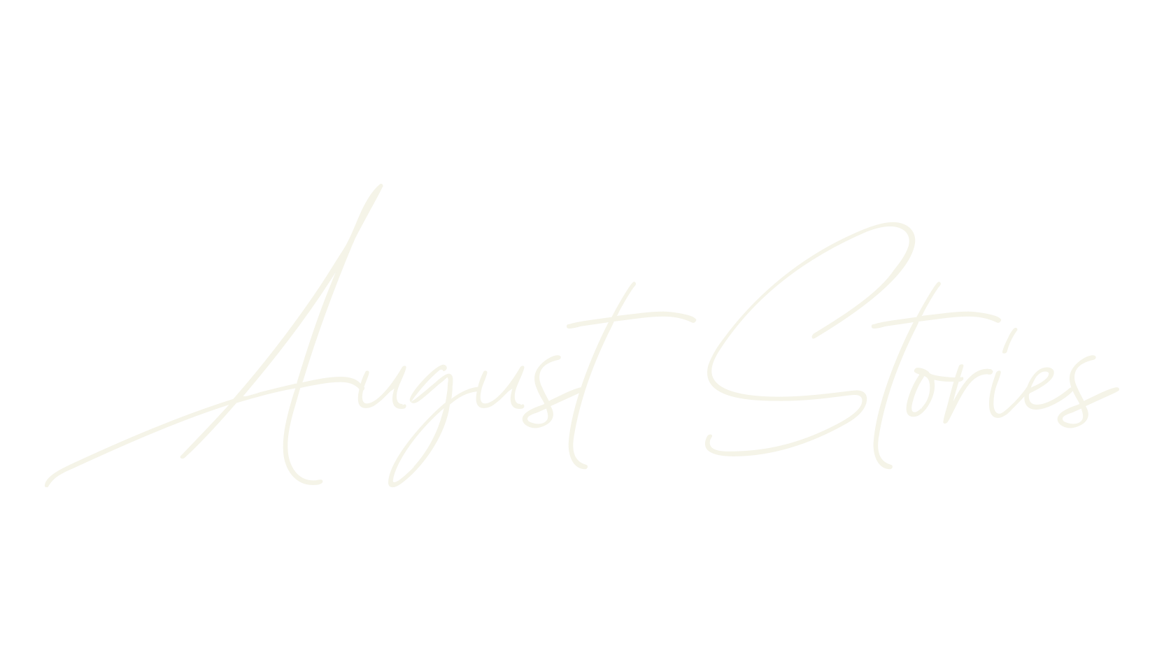 August Stories, signature font preview