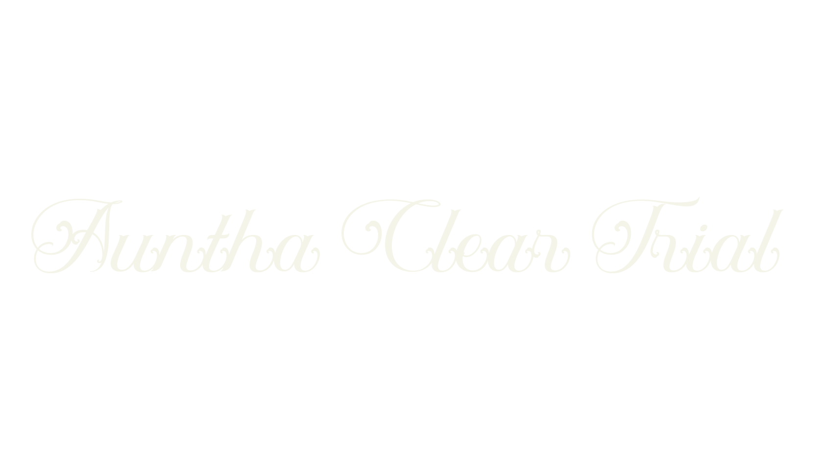 Auntha Clear Trial, cursive font preview