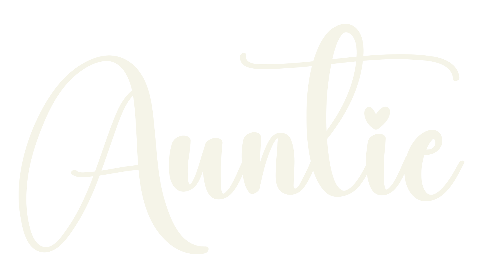 Auntie, calligraphy font preview