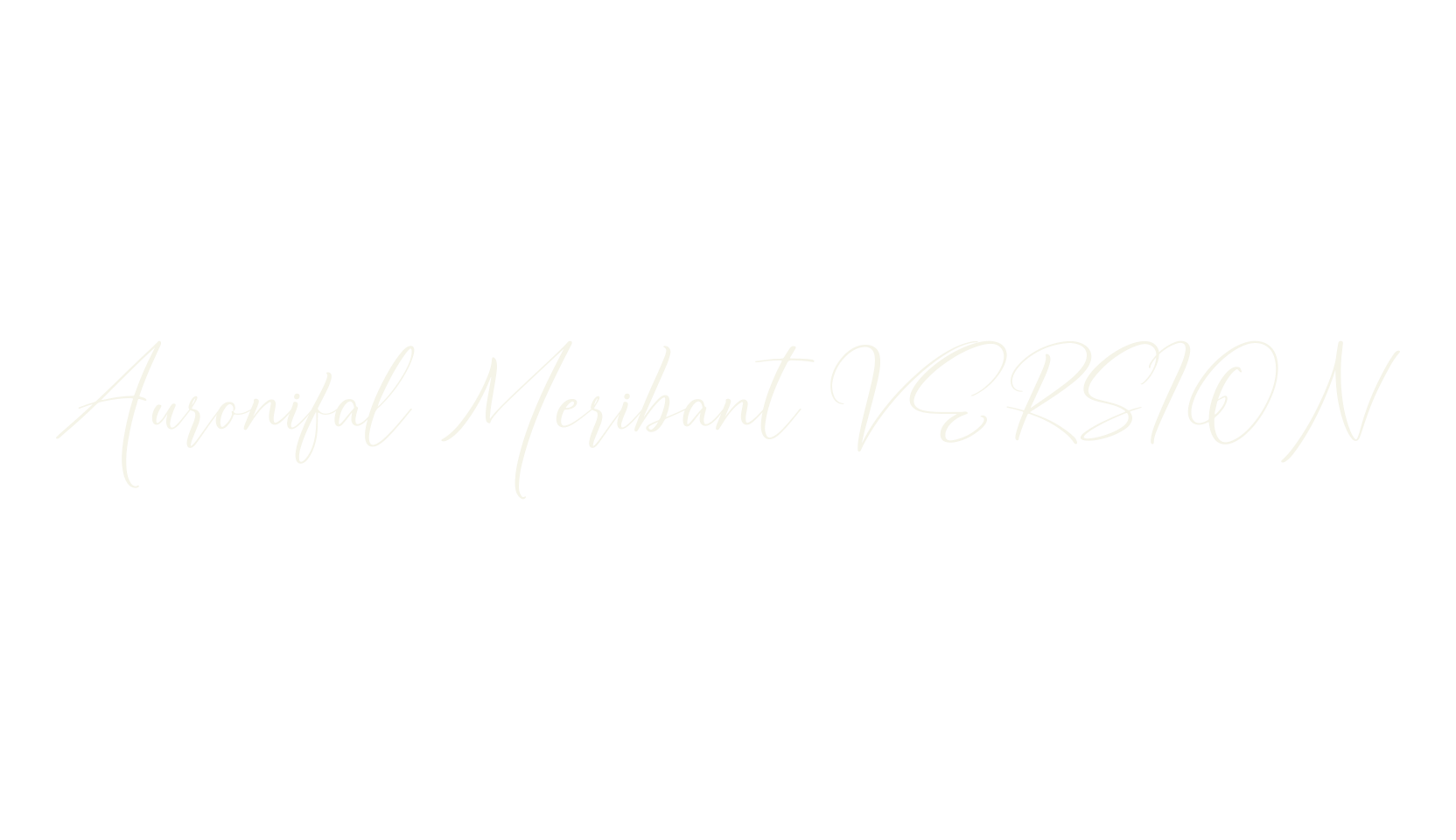Auronifal Meribant VERSION, script font preview