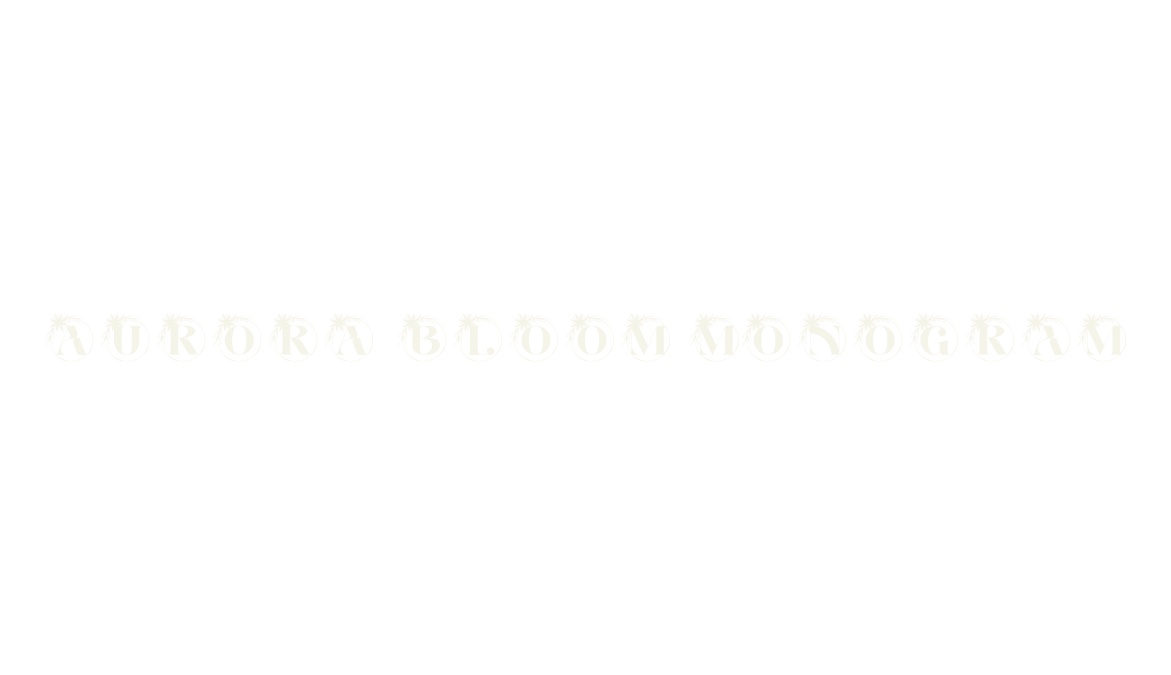 Aurora Bloom Monogram, nature font preview
