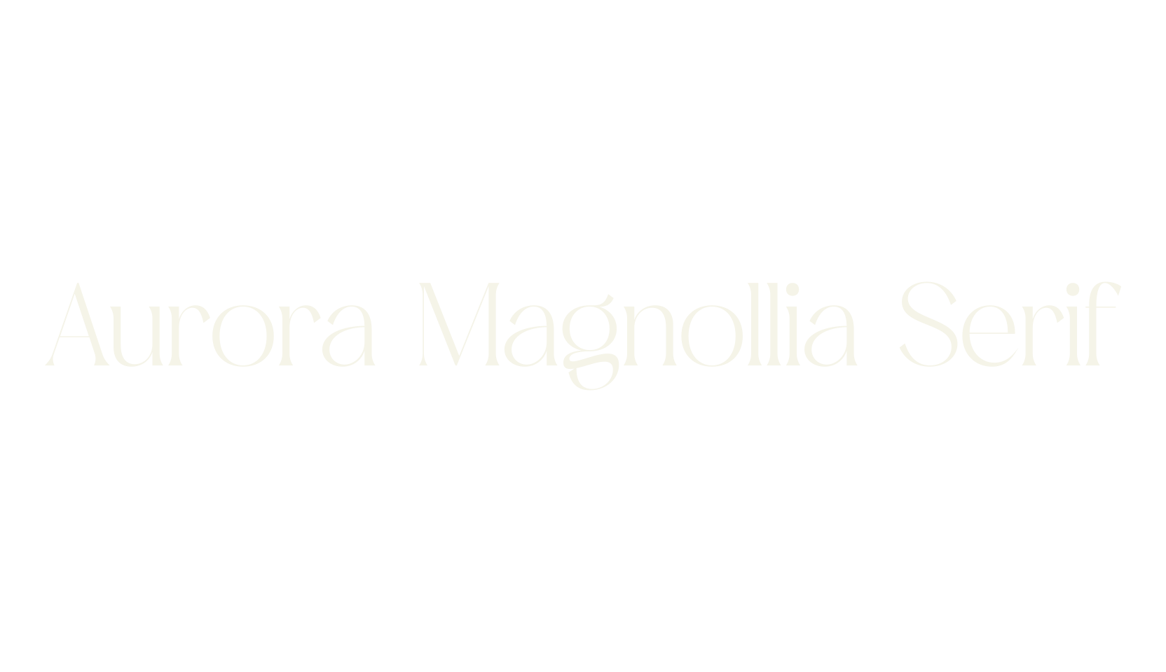 Aurora Magnollia Serif, serif font preview