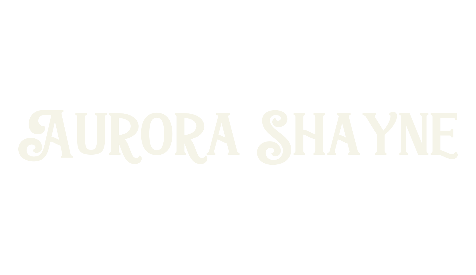 Aurora Shayne, lettering font preview