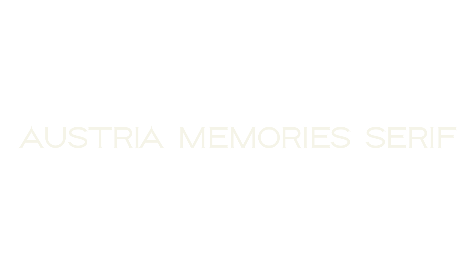 Austria Memories Serif, thin font preview