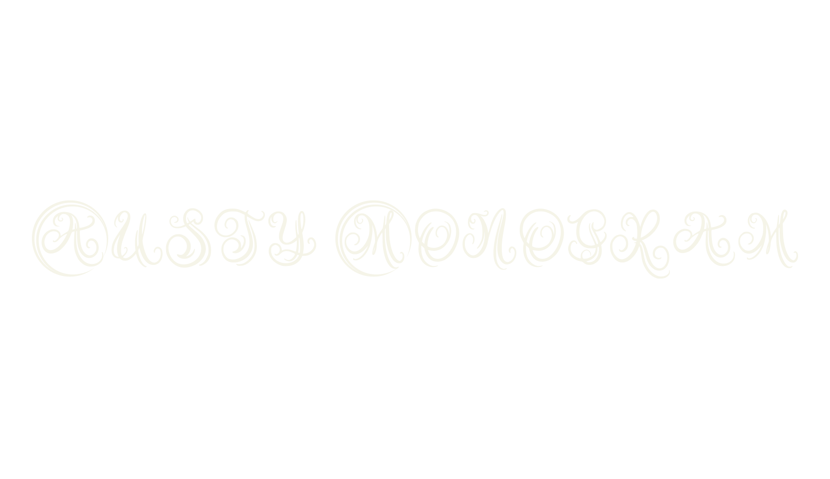 Austy Monogram, monogram font preview