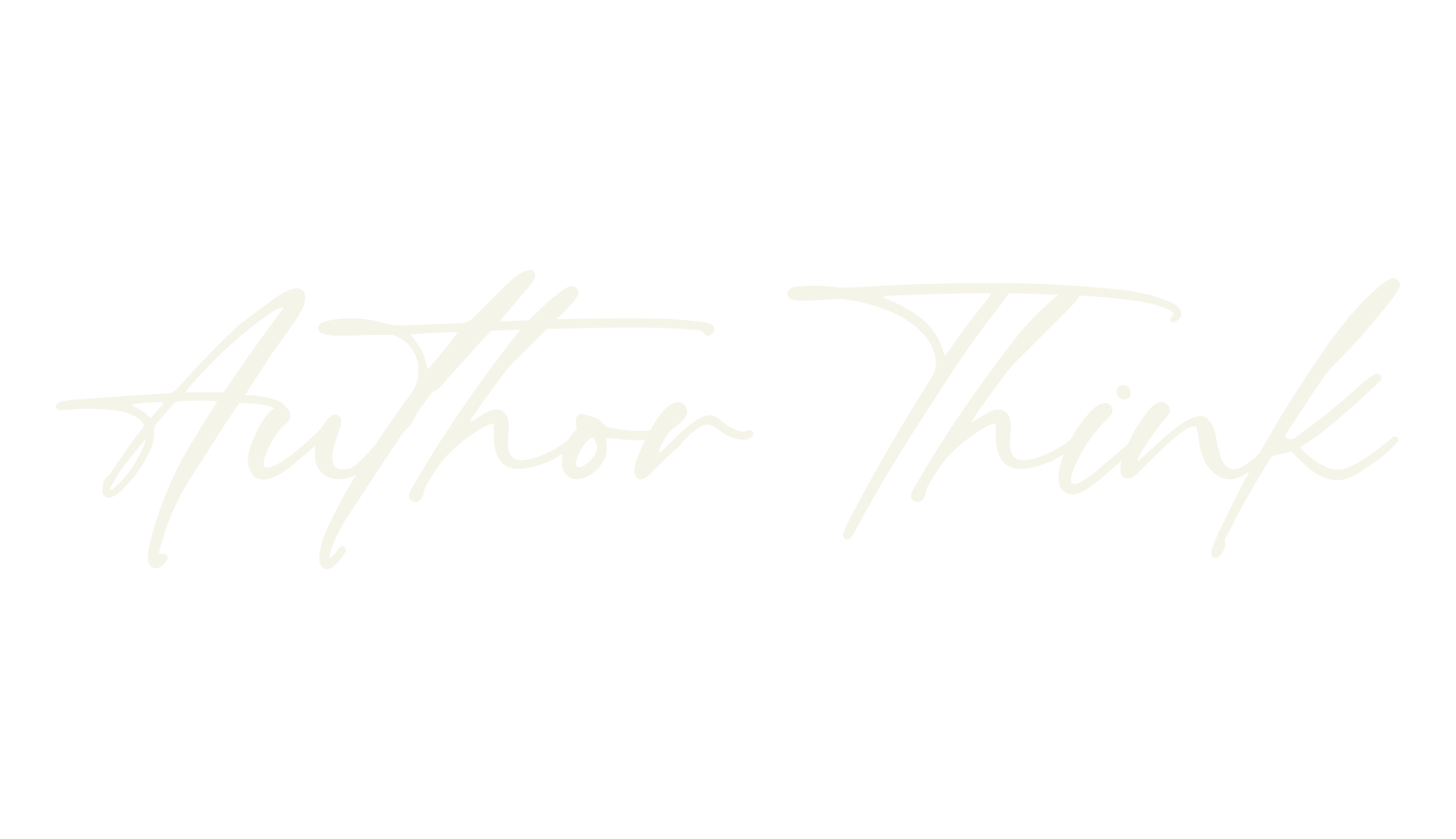 Author Think, handwritten font preview