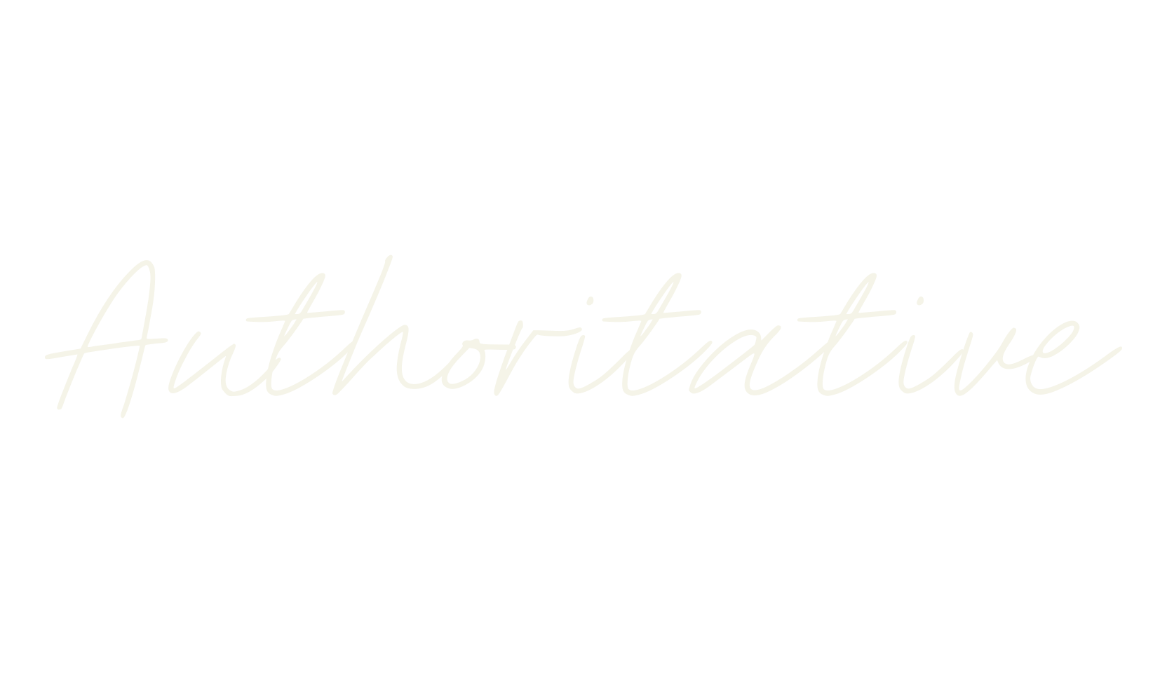Authoritative, cursive font preview