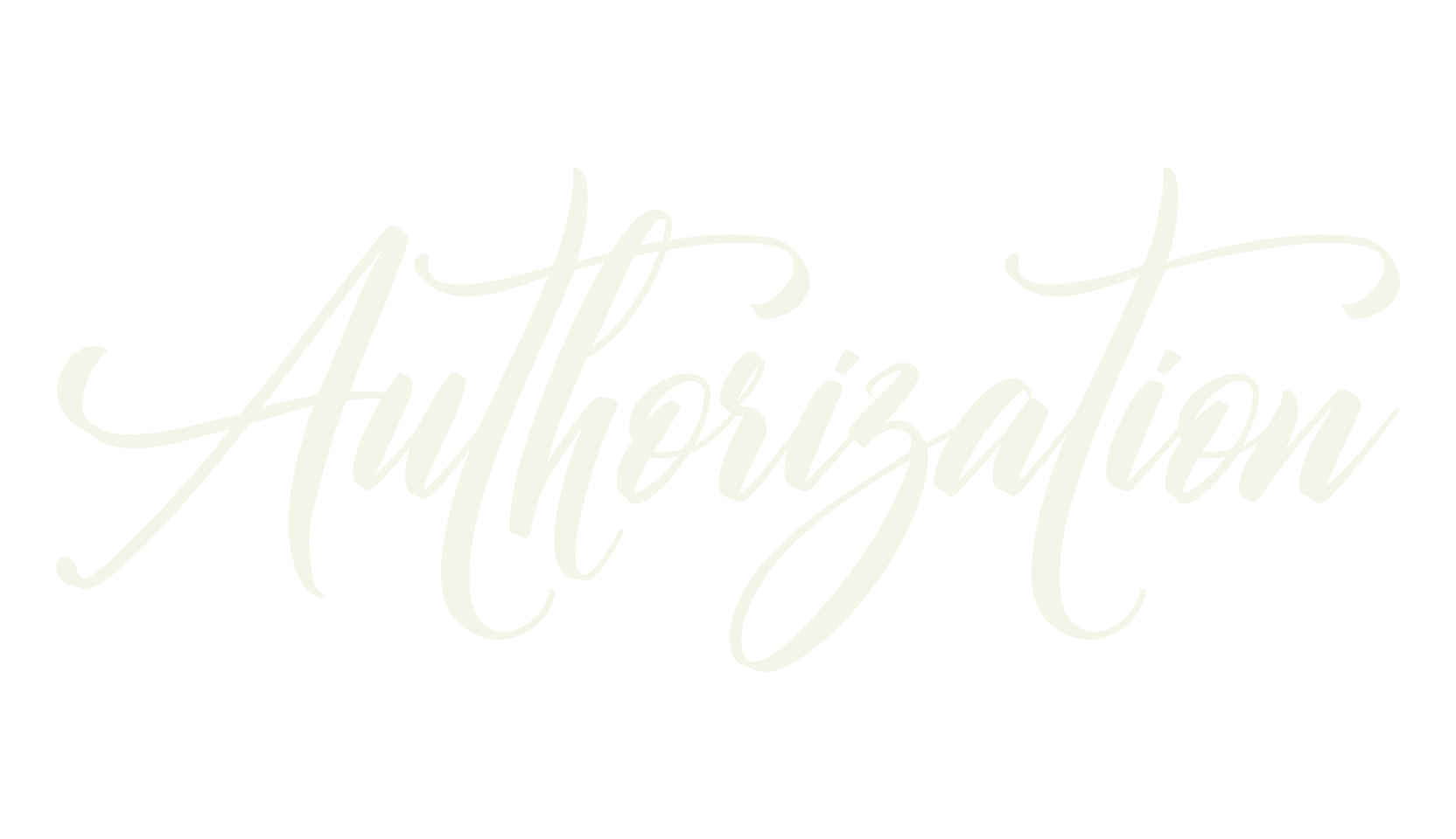 Authorization, handwriting font preview