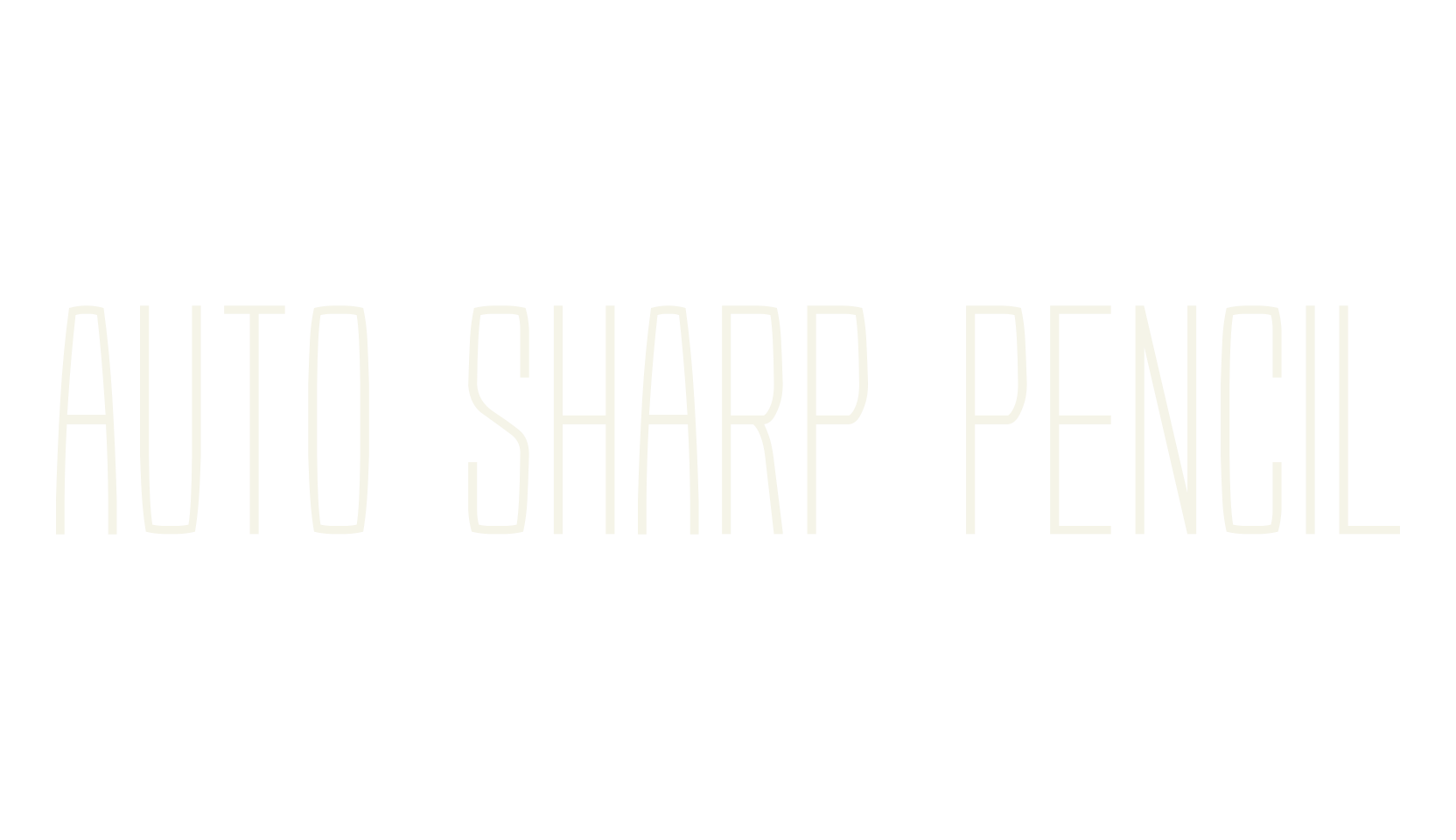 Auto Sharp Pencil, sans serif font preview