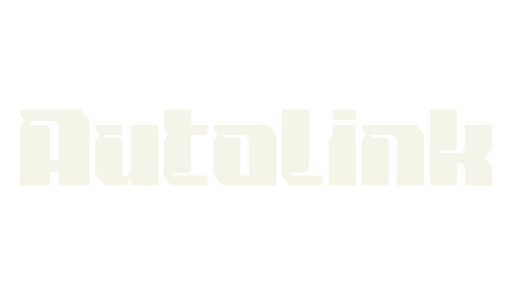Autolink, futuristic font preview
