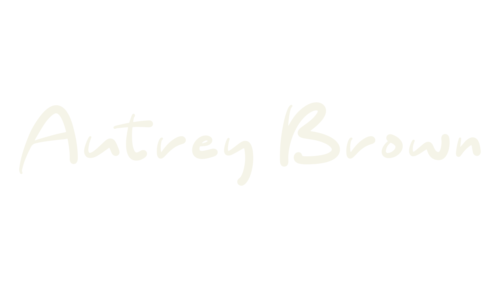 Autrey Brown, handwritten font preview