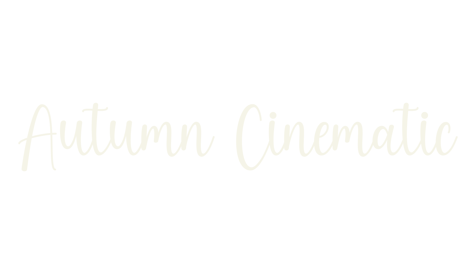 Autumn Cinematic, script font preview