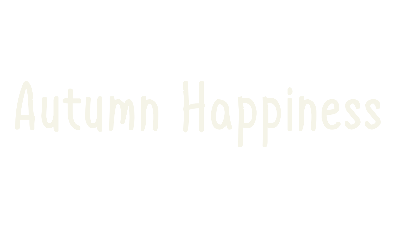 Autumn Happiness, handwriting font preview