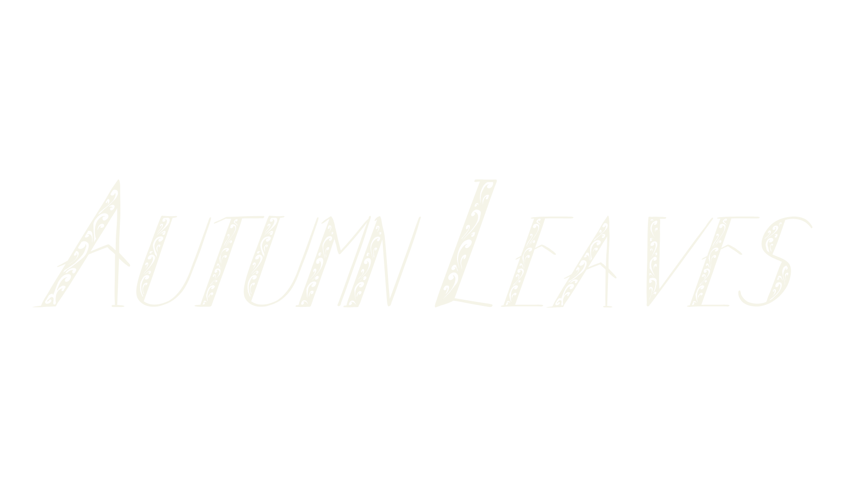 Autumn Leaves, lettering font preview