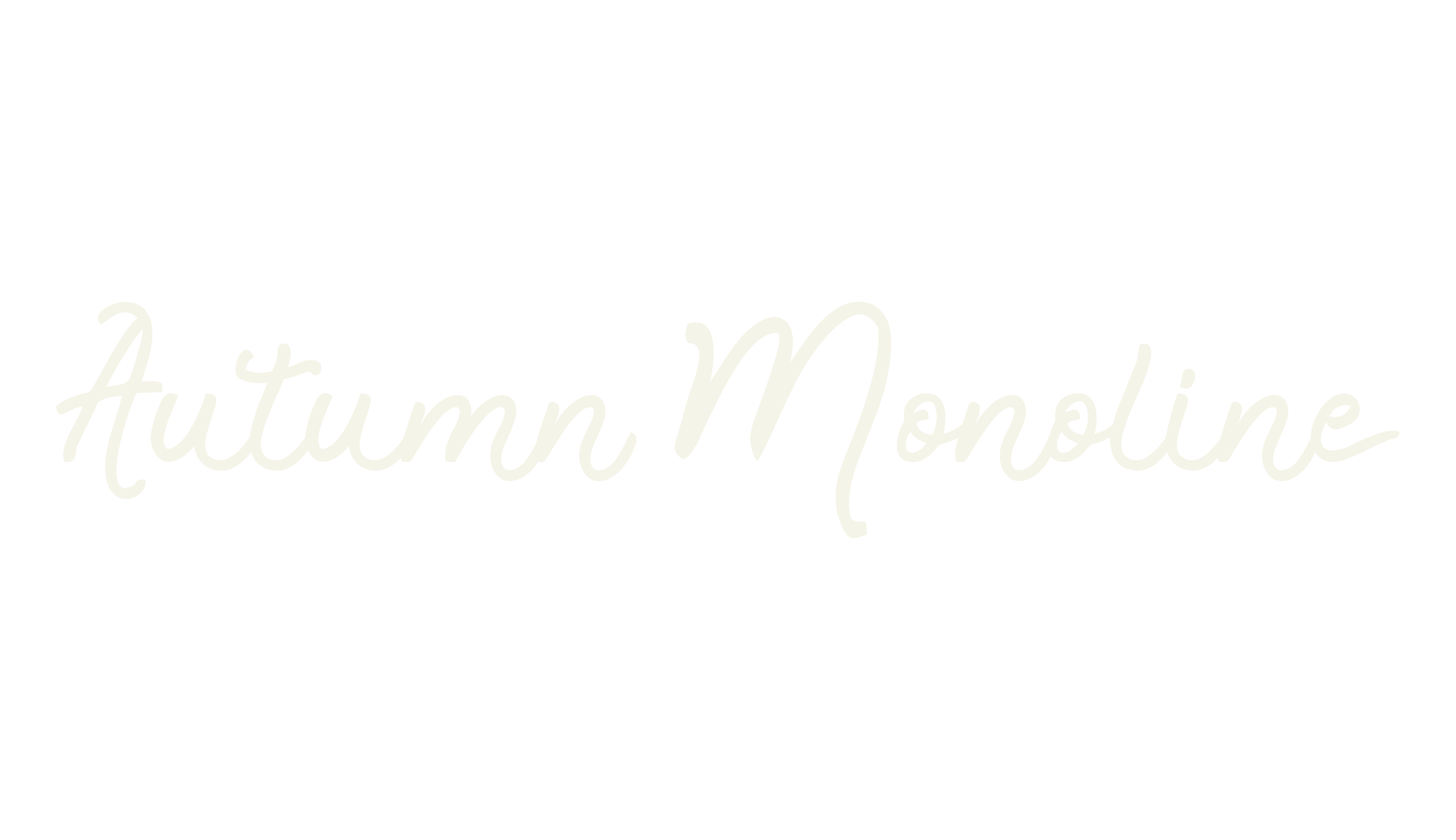 Autumn Monoline, cursive font preview