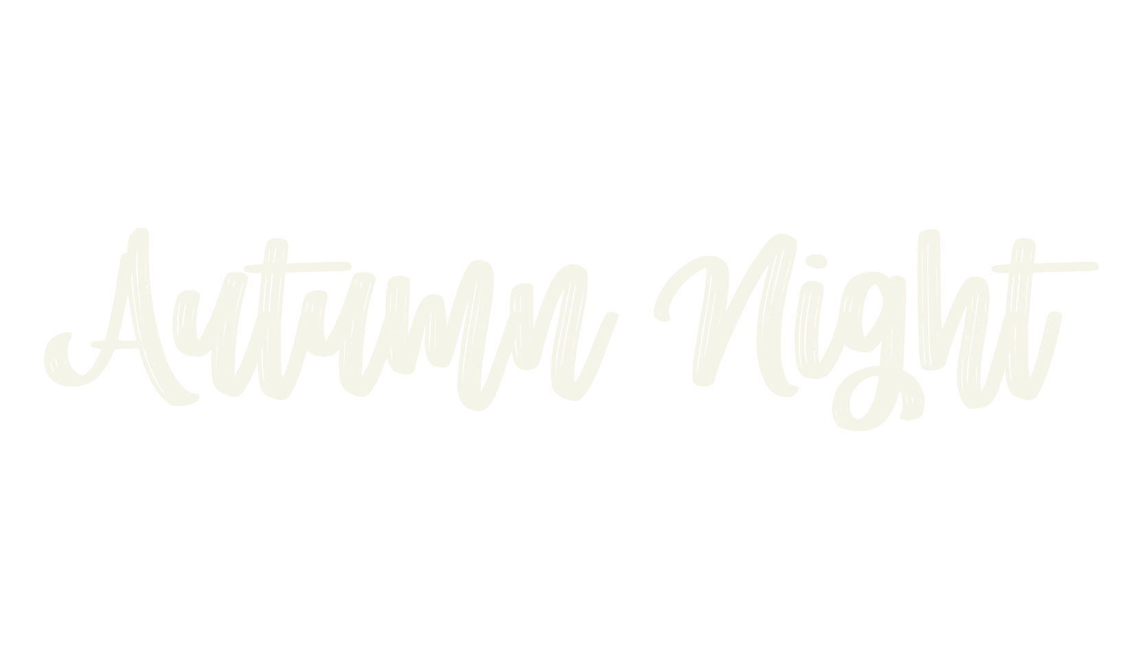 Autumn Night, handwriting font preview