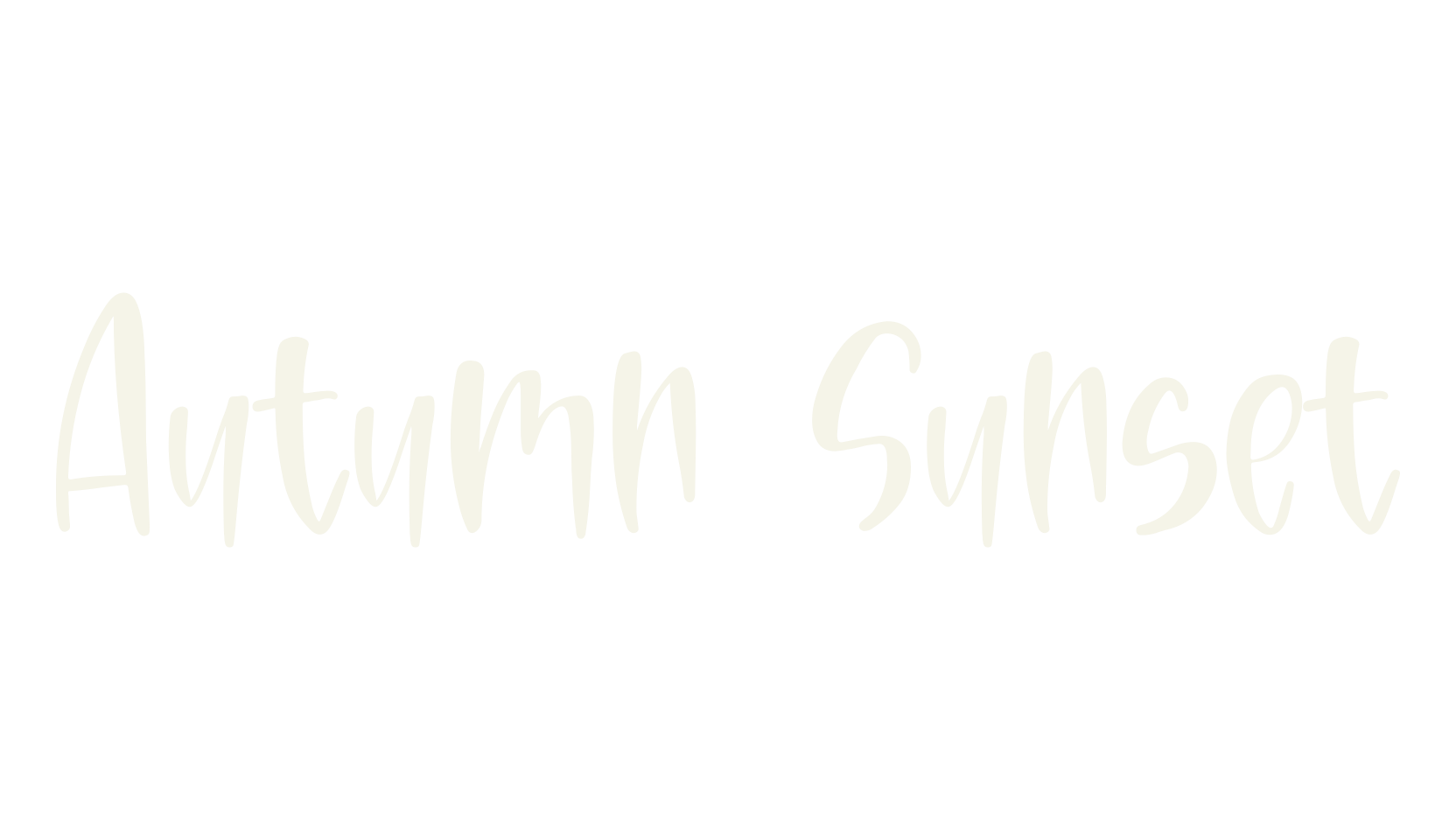Autumn Sunset, autumn font preview