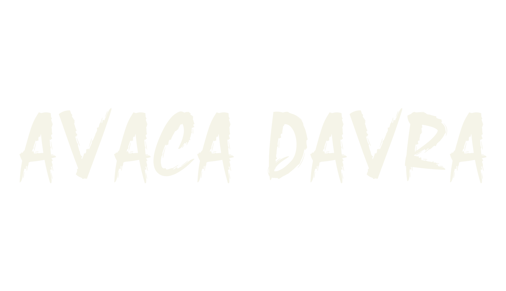 Avaca Davra, scary font preview