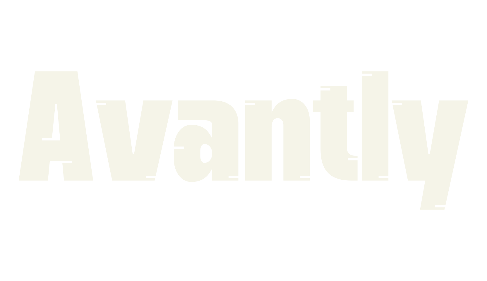 Avantly, letter font preview