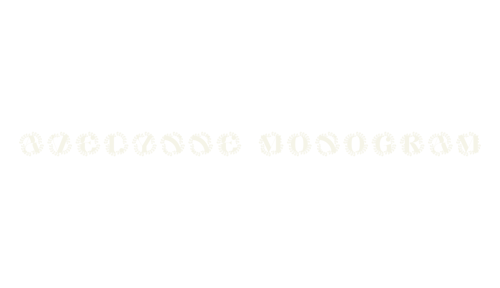 Avelynne Monogram, monogram font preview