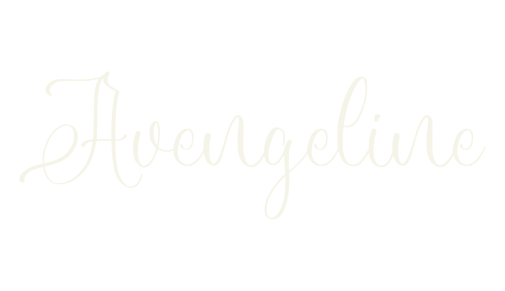 Avengeline, cursive font preview