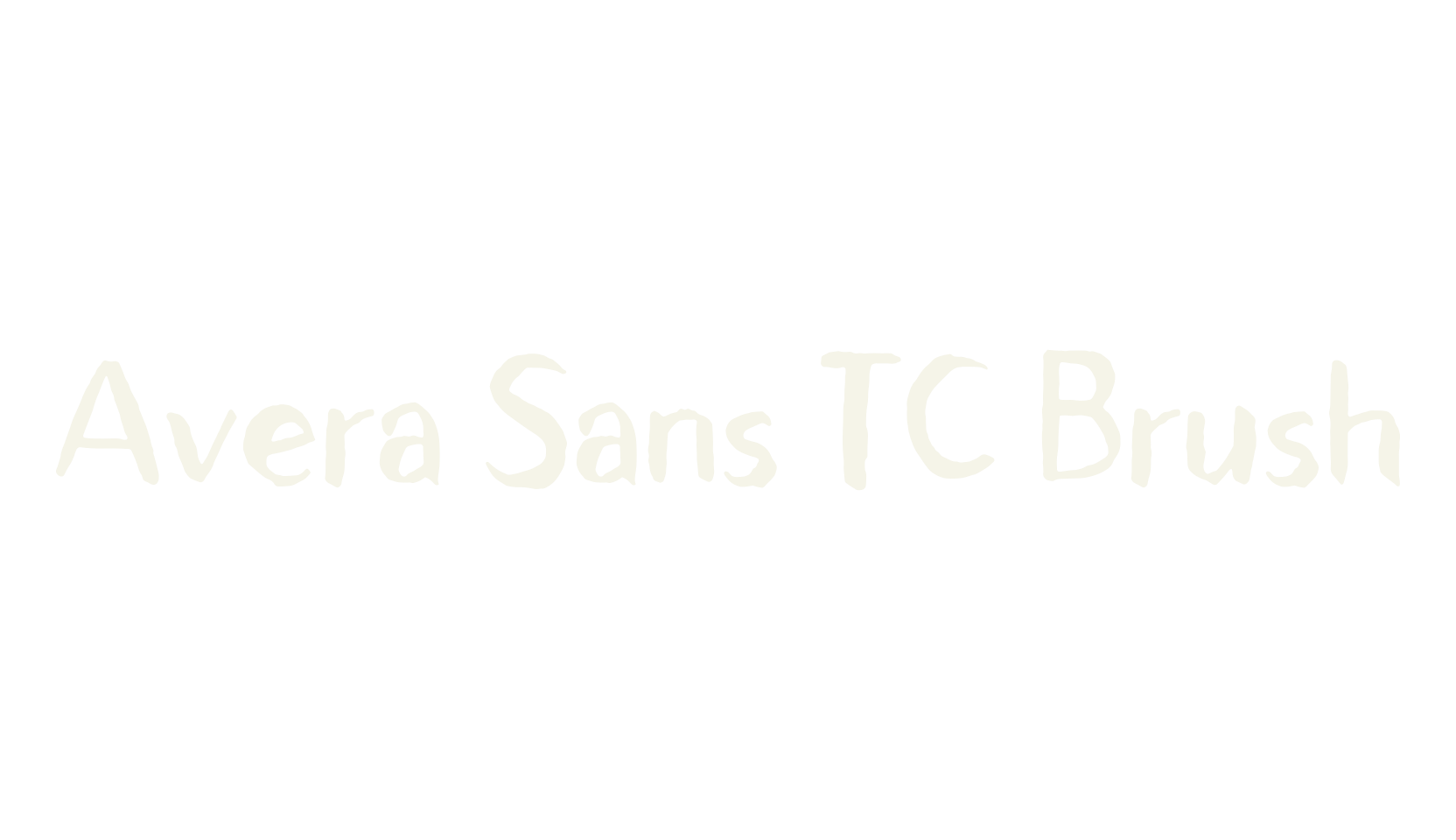 Avera Sans TC Brush, textured font preview