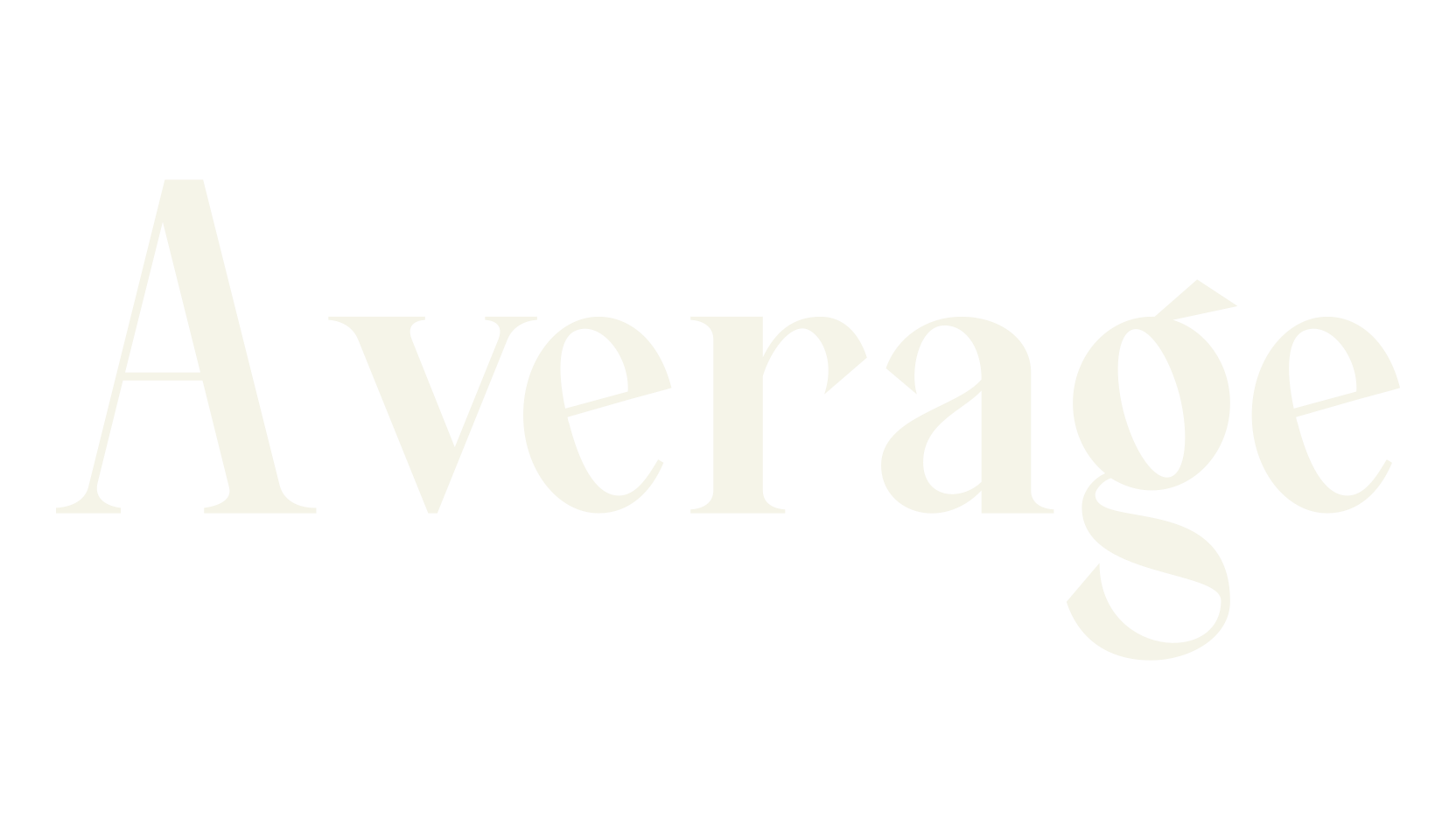 Average, serif font preview