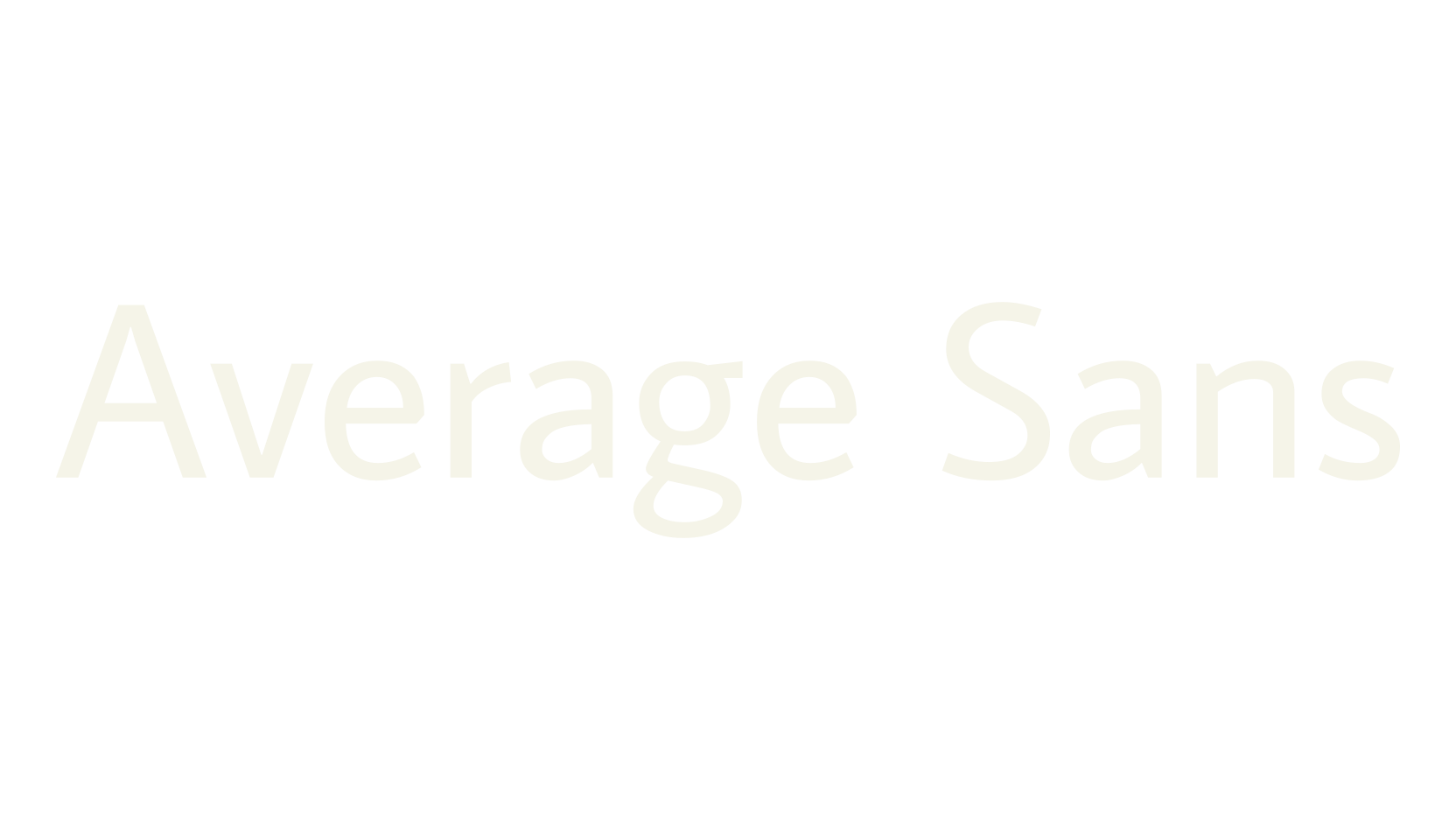 Average Sans, gothic font preview