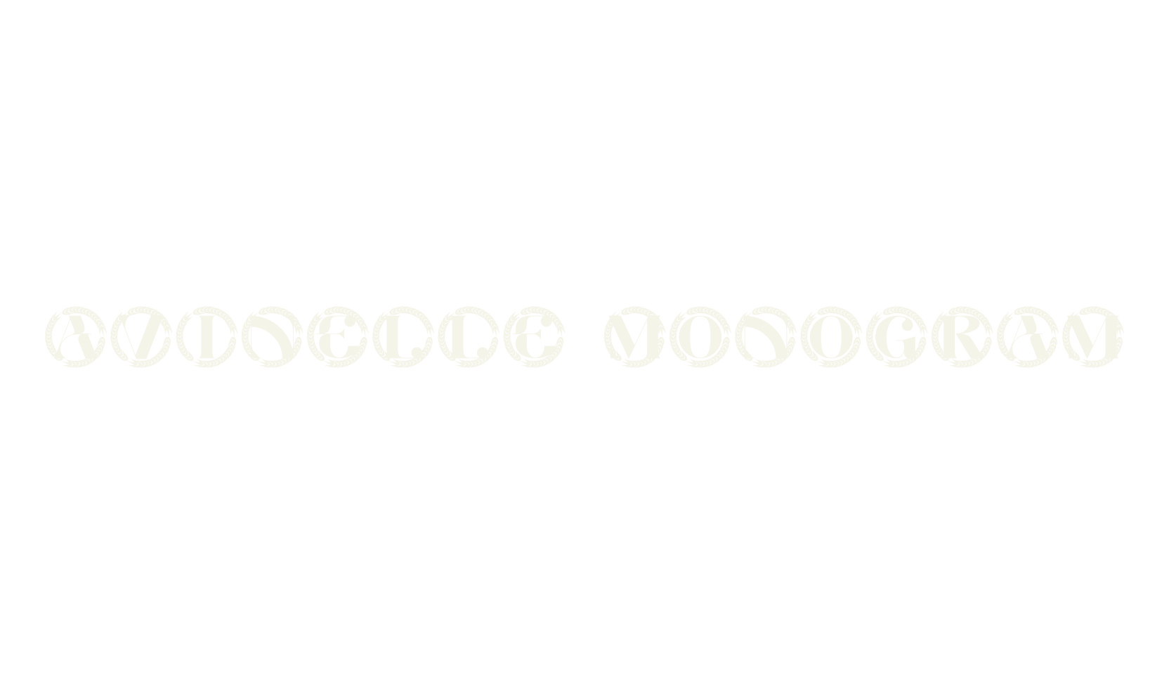 Avinelle Monogram, wedding font preview