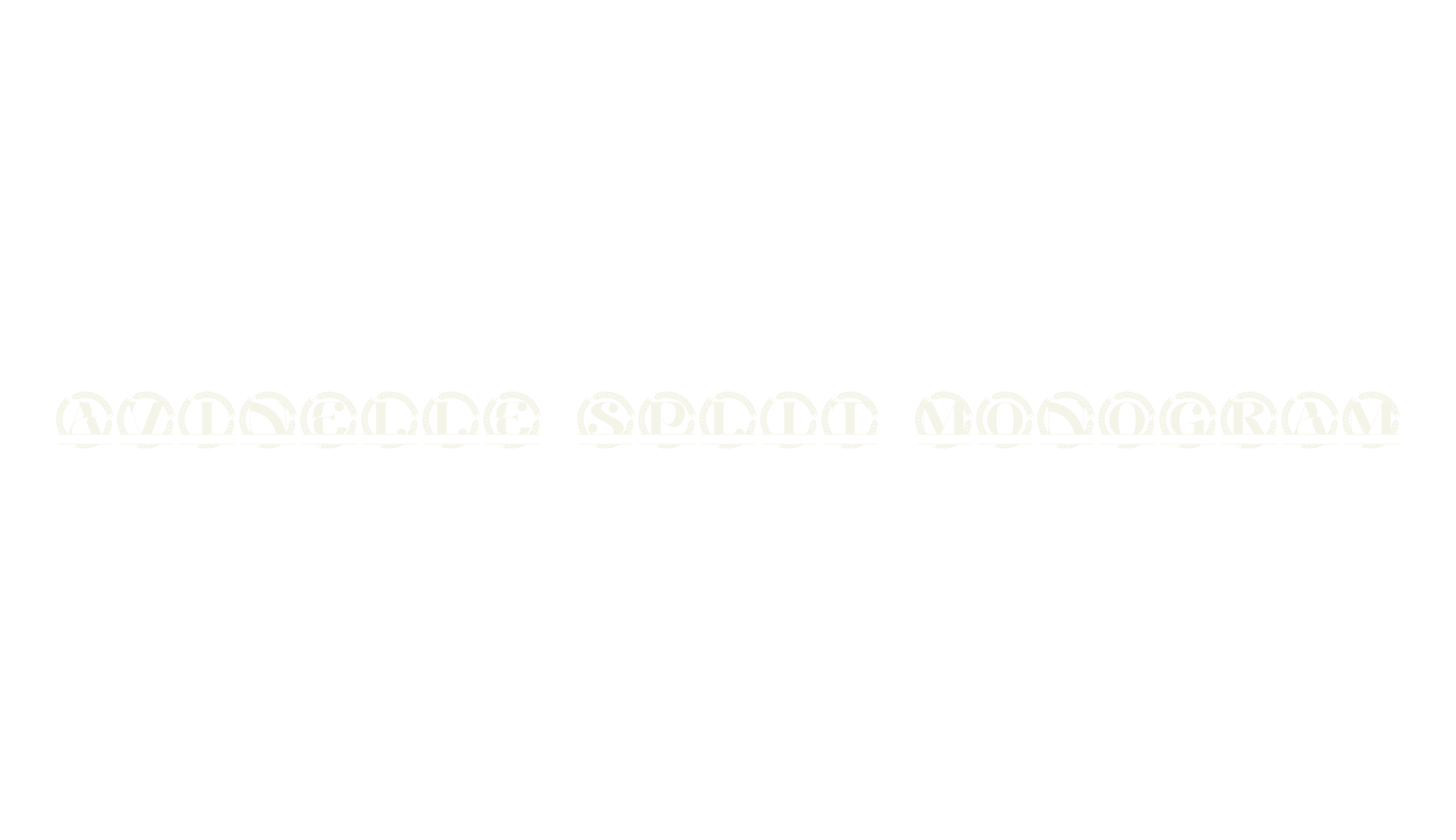Avinelle Split Monogram, monogram font preview