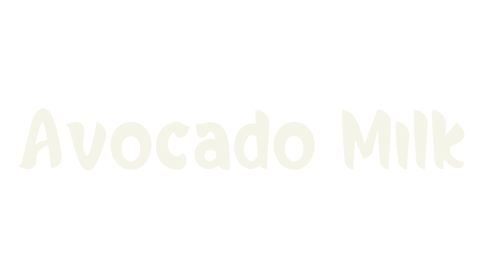 Avocado Milk, food font preview