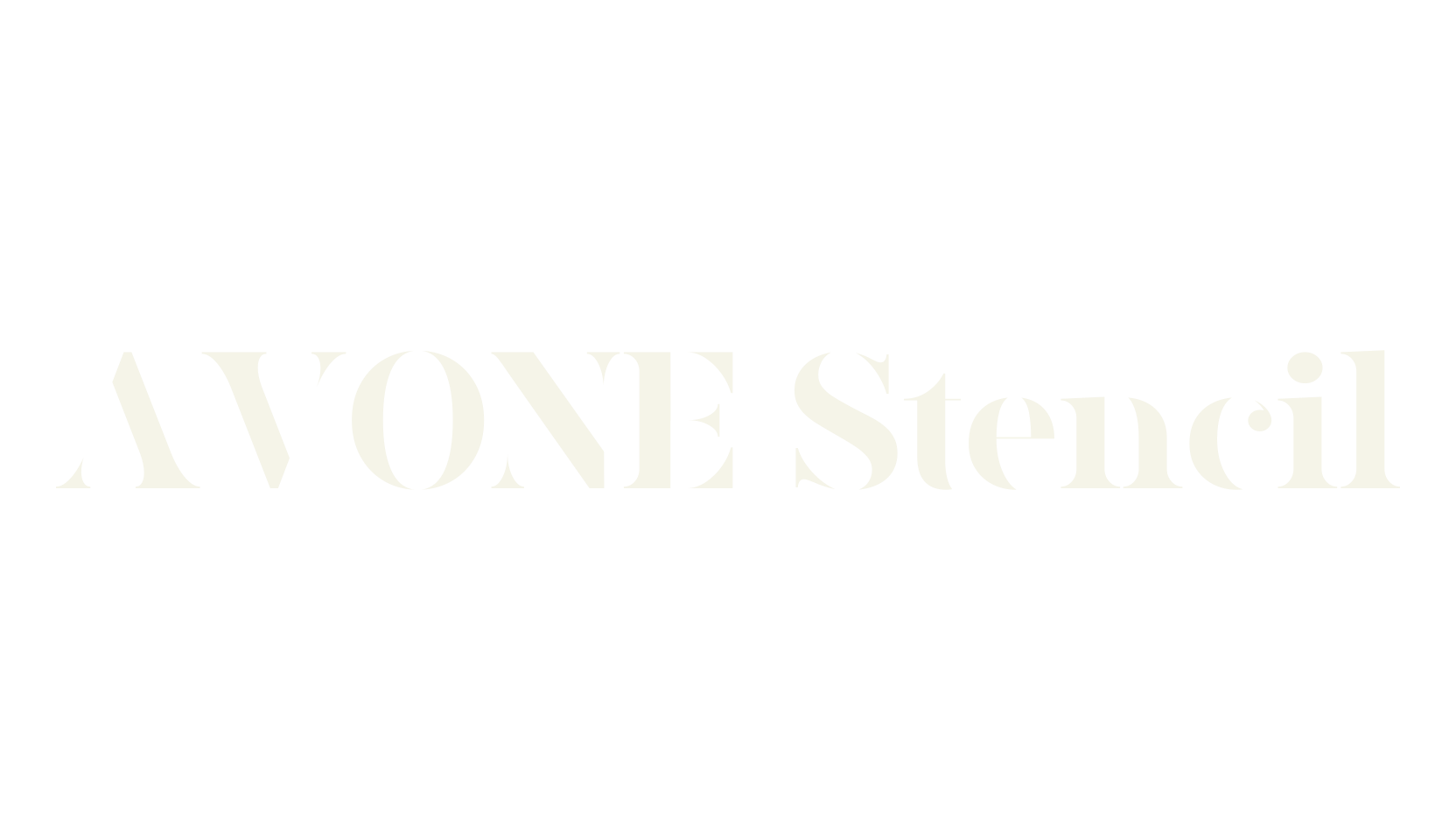 AVONE Stencil, serif font preview