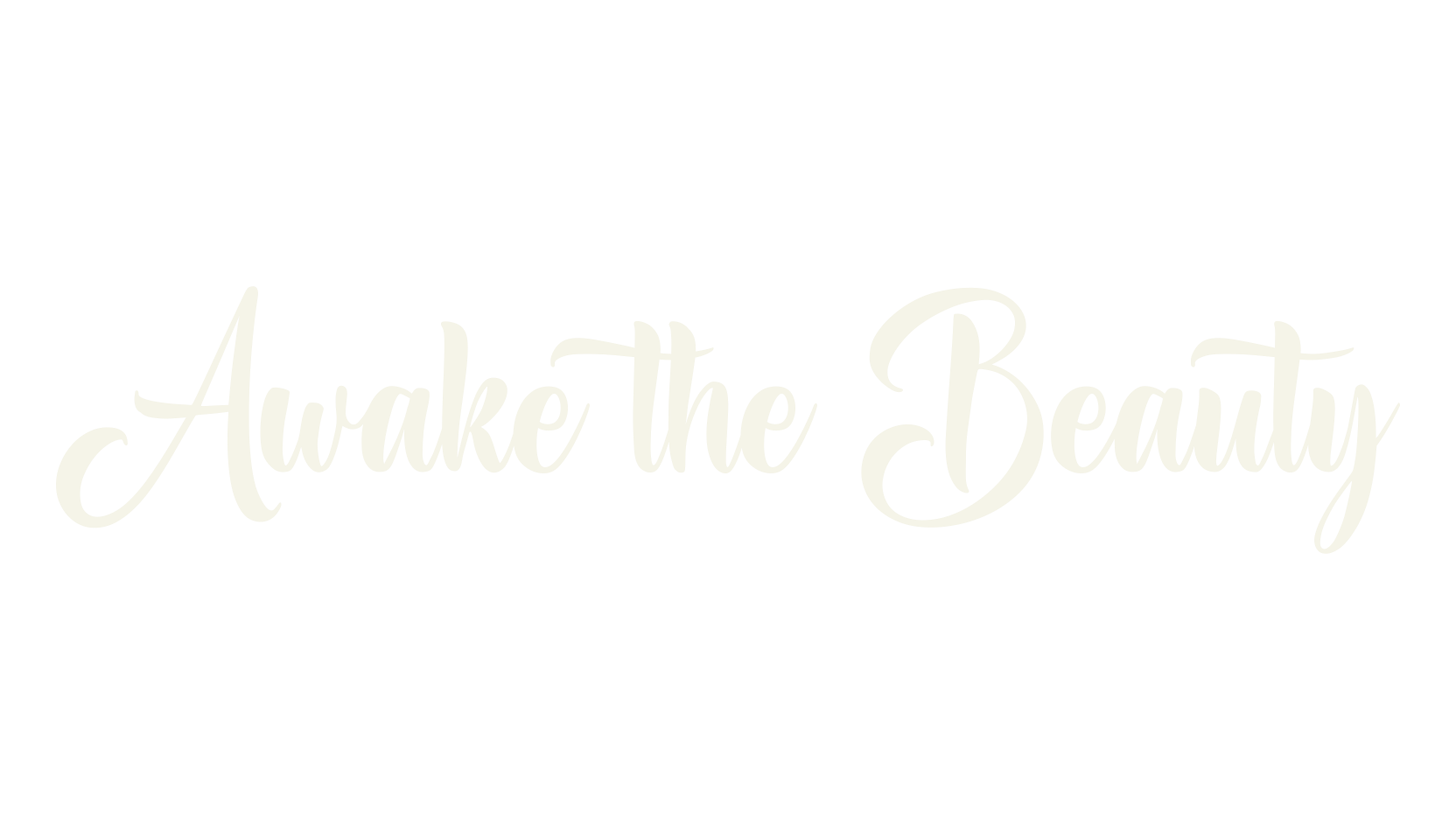 Awake the Beauty, handwriting font preview