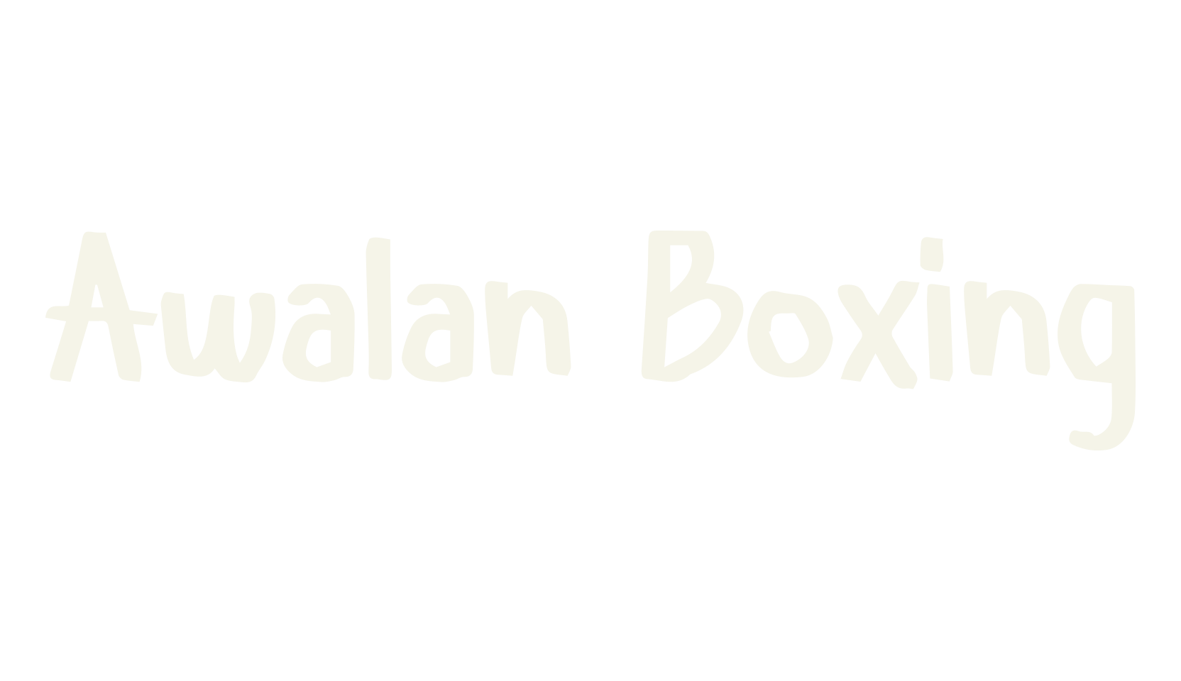 Awalan Boxing, handwriting font preview