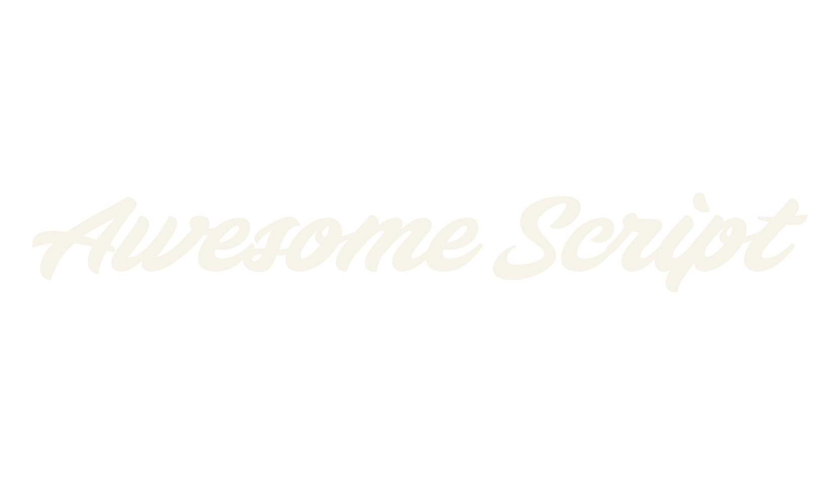 Awesome Script, cursive font preview