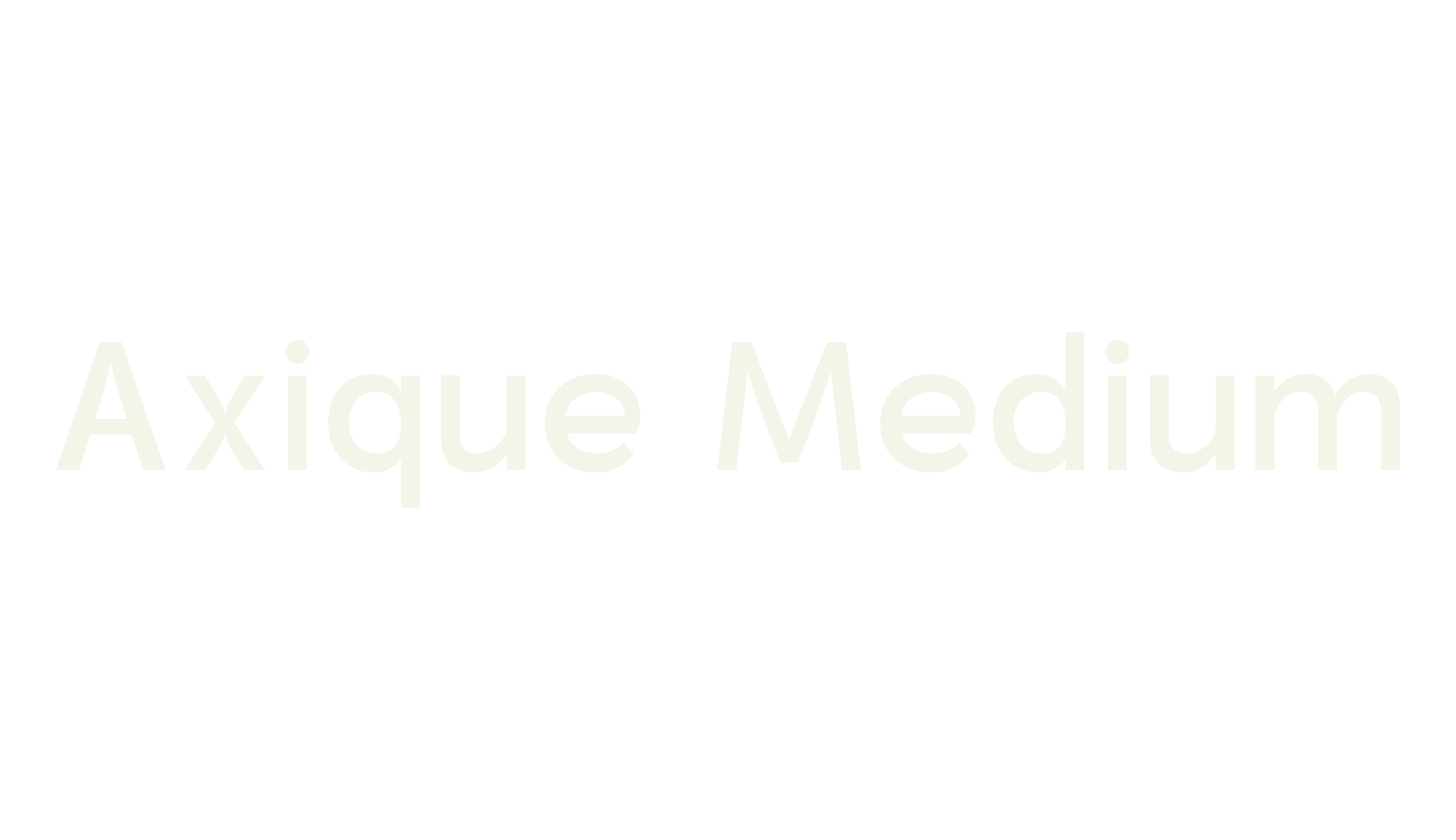 Axique Medium, thin font preview