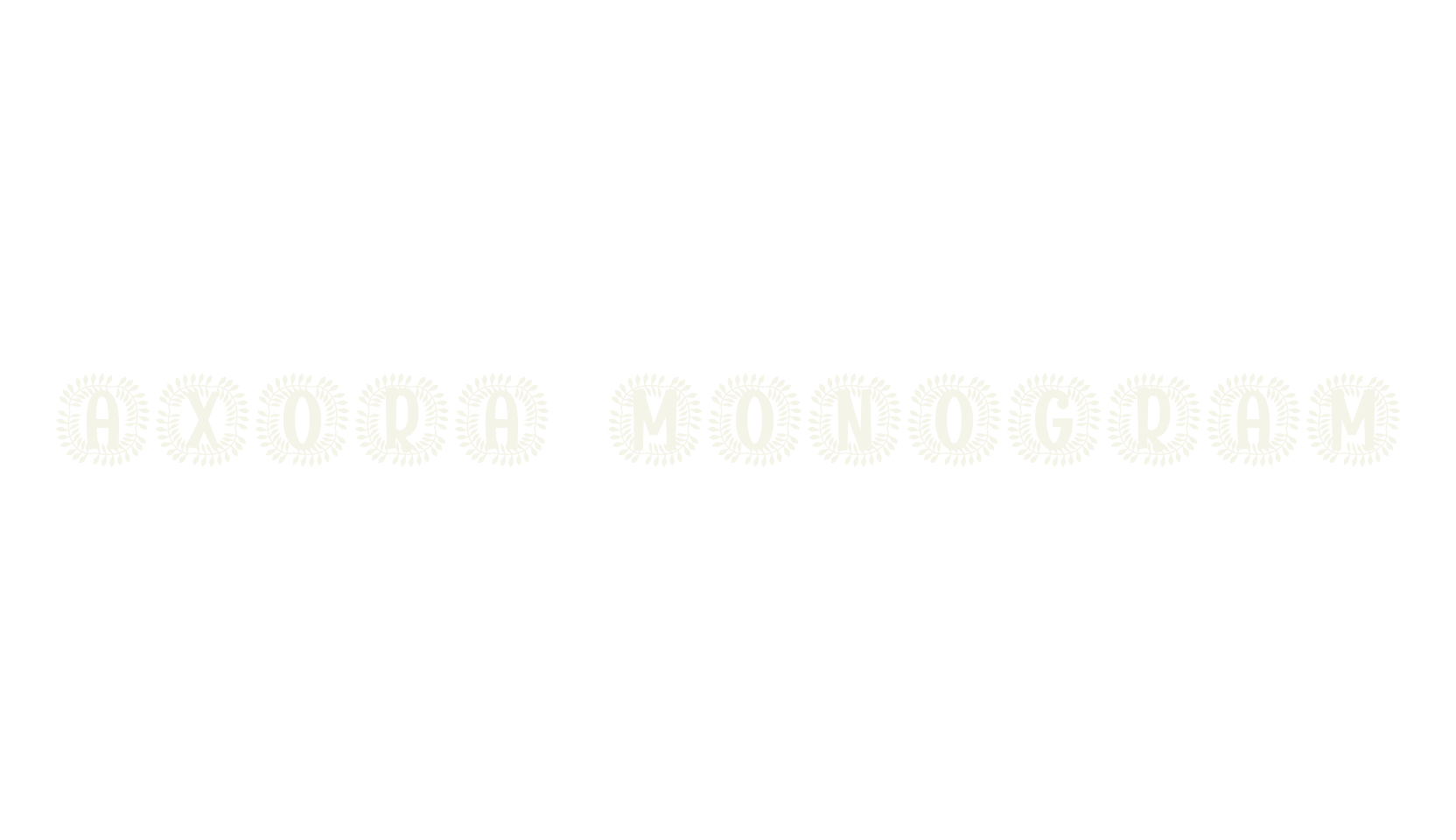 Axora Monogram, monogram font preview