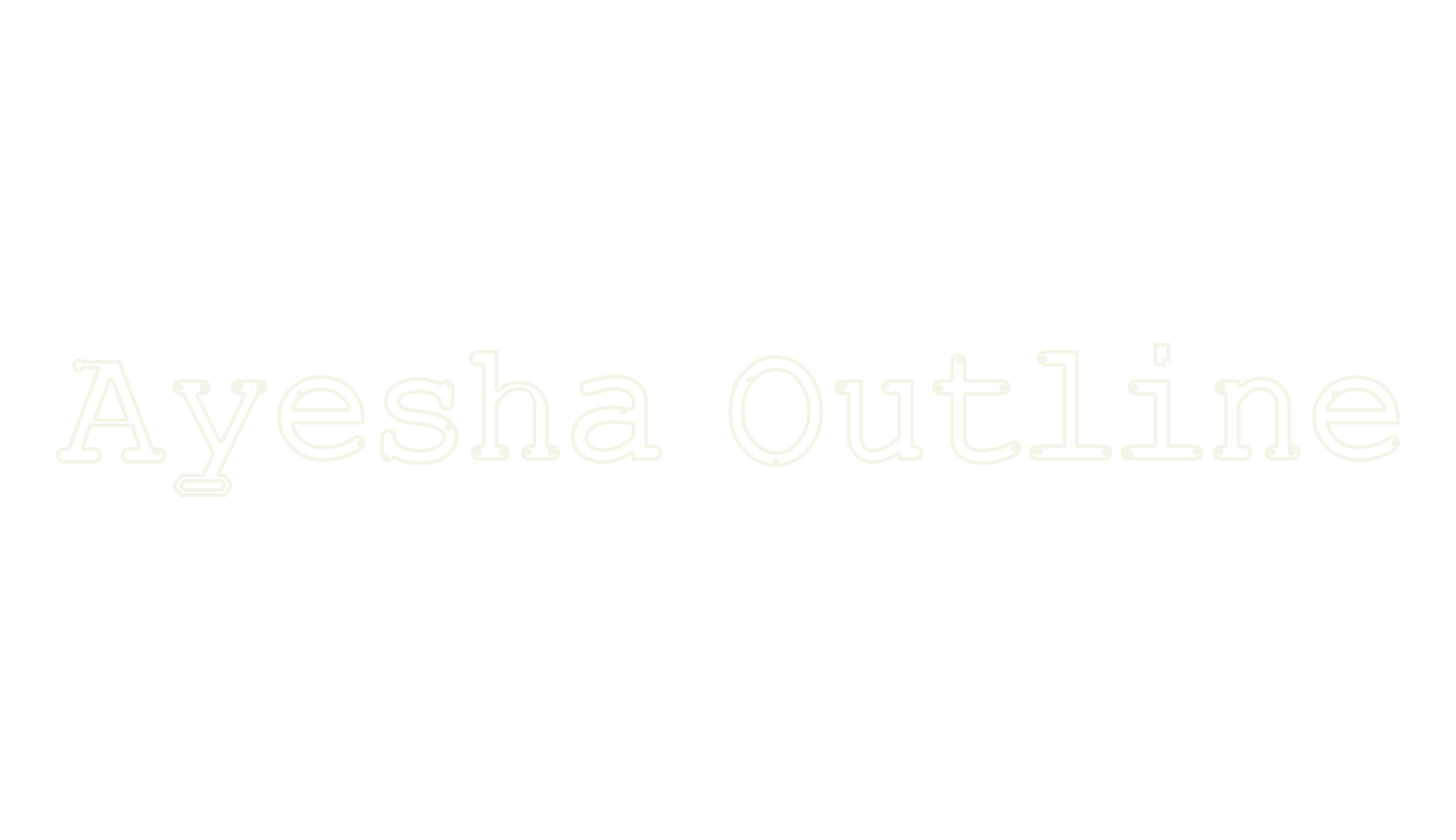 Ayesha Outline, outline font preview