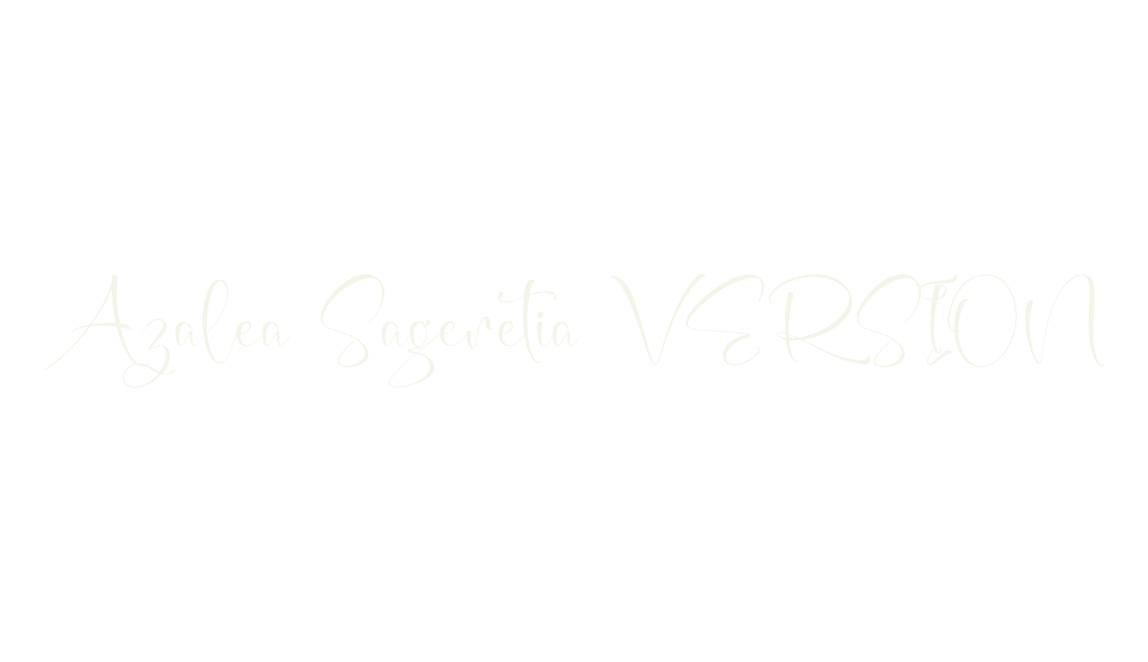 Azalea Sageretia VERSION, script font preview
