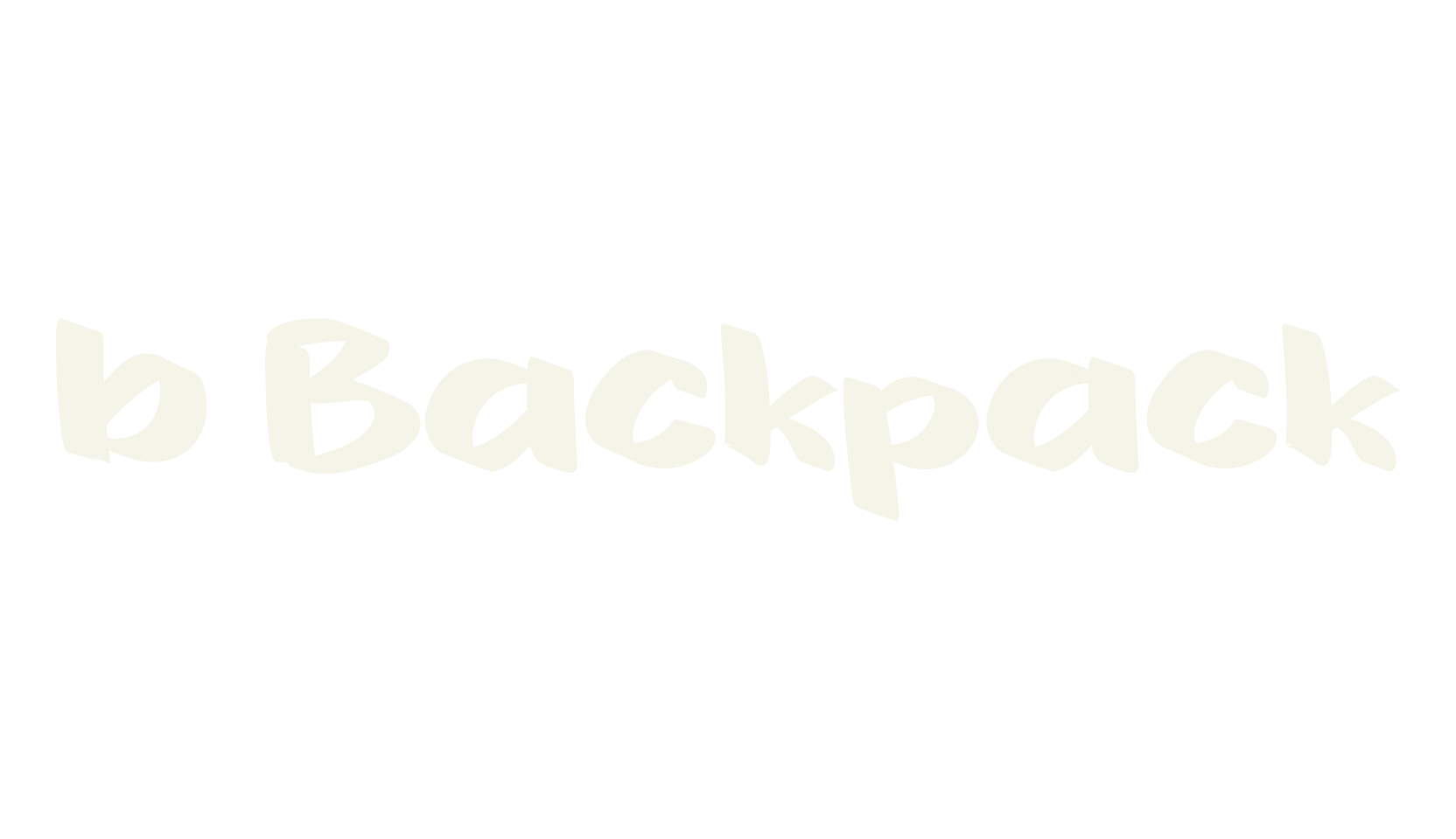 b Backpack, handwritten font preview