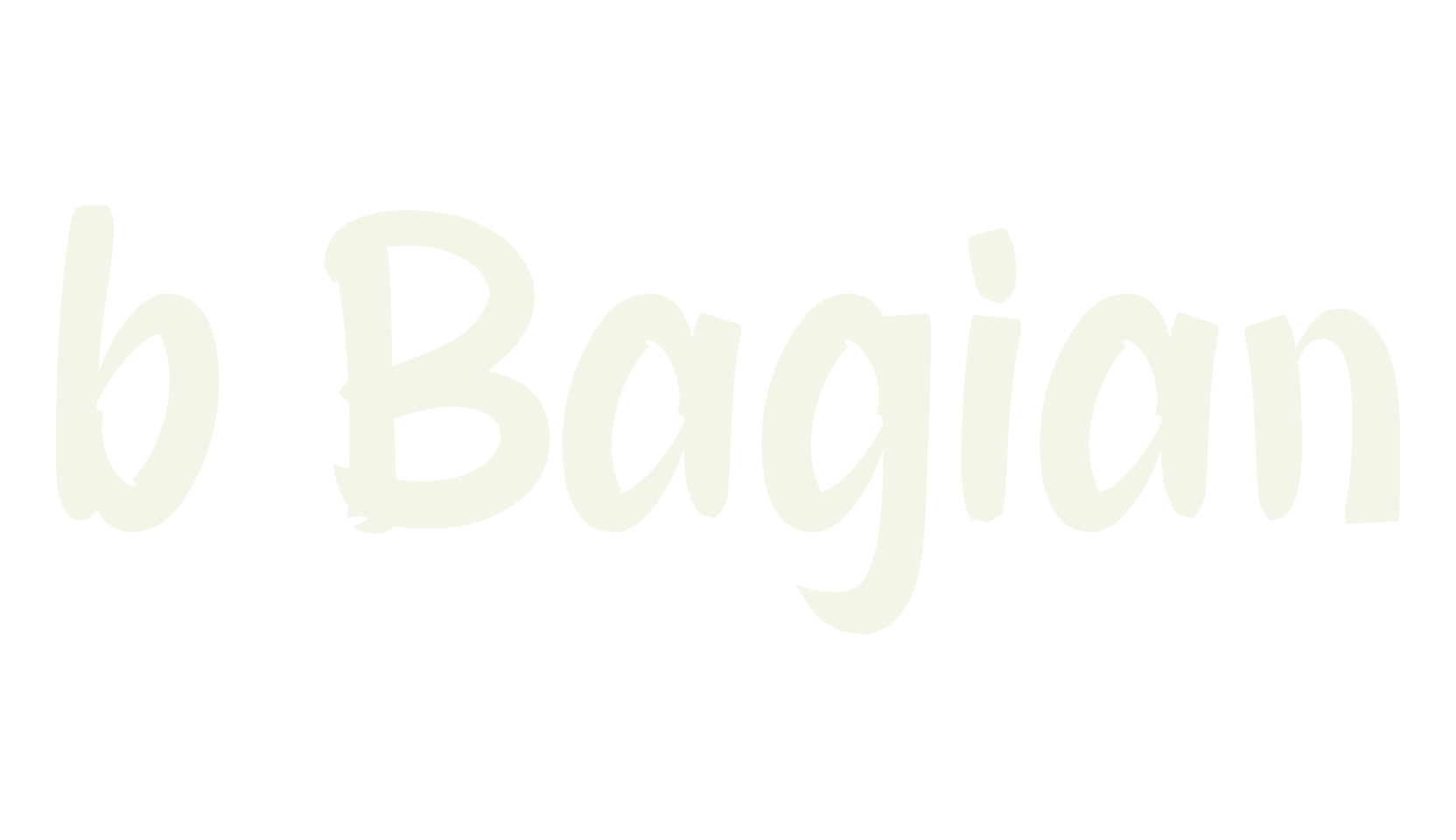 b Bagian, handwritten font preview