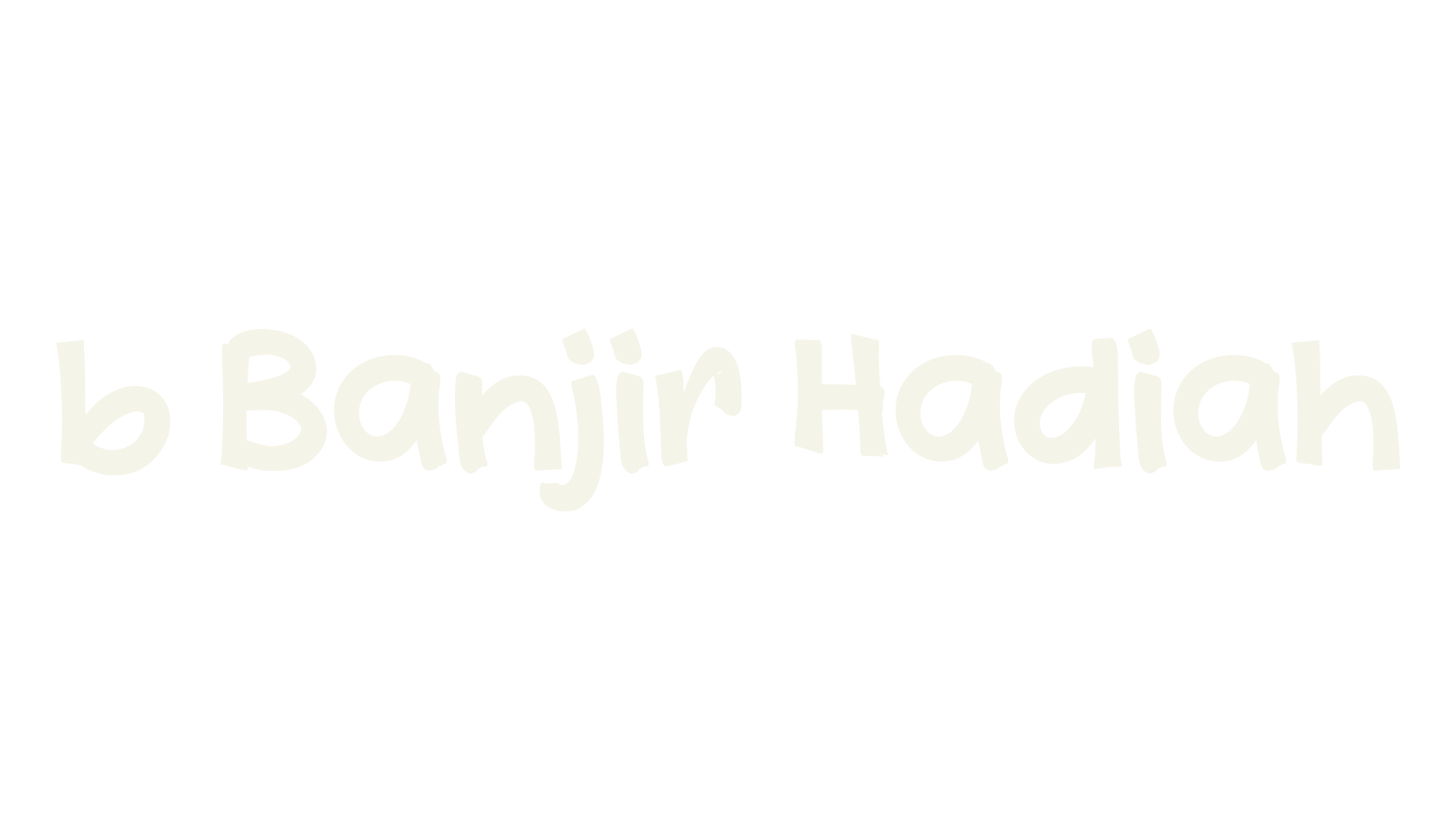 b Banjir Hadiah, handwriting font preview