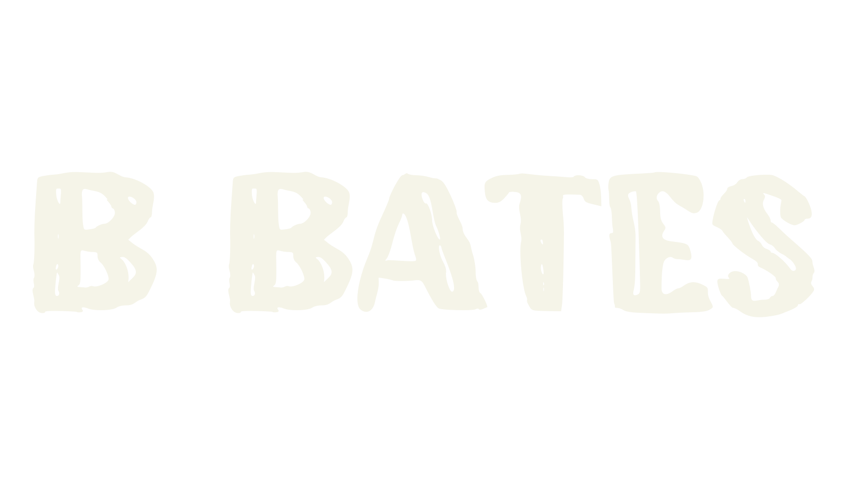 b Bates, capital font preview
