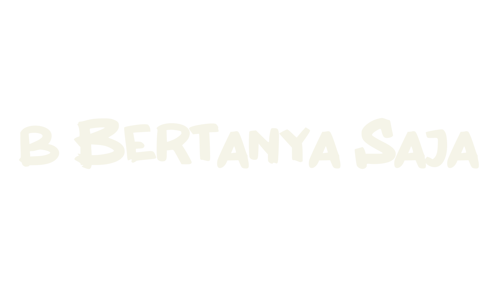 b Bertanya Saja, bold font preview
