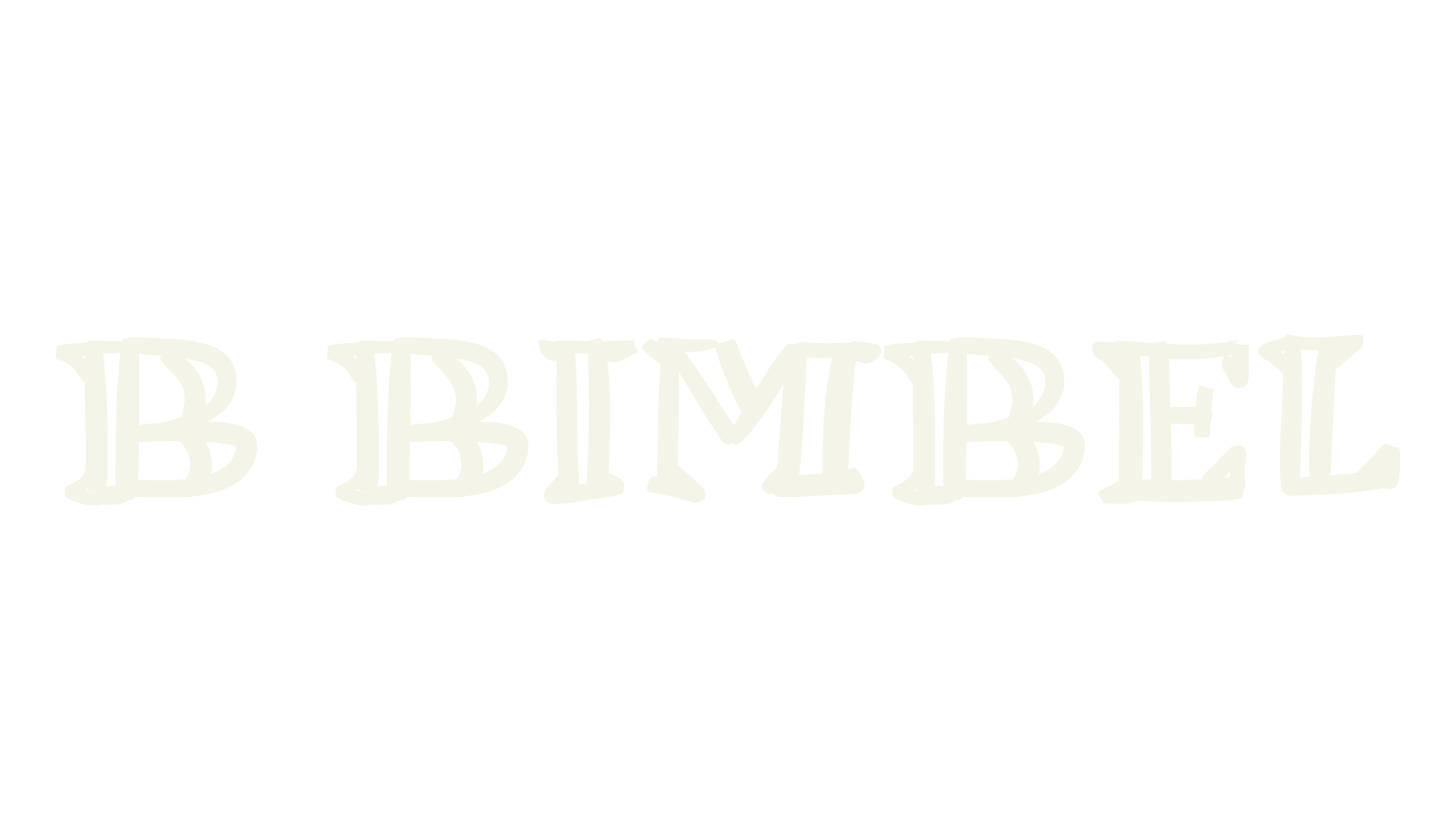 b Bimbel, capital font preview