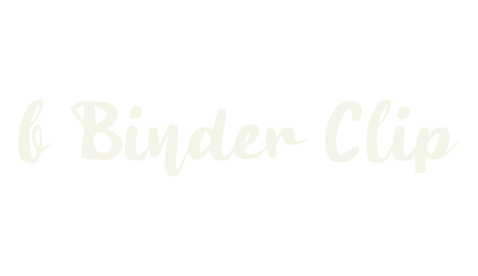 b Binder Clip, lettering font preview