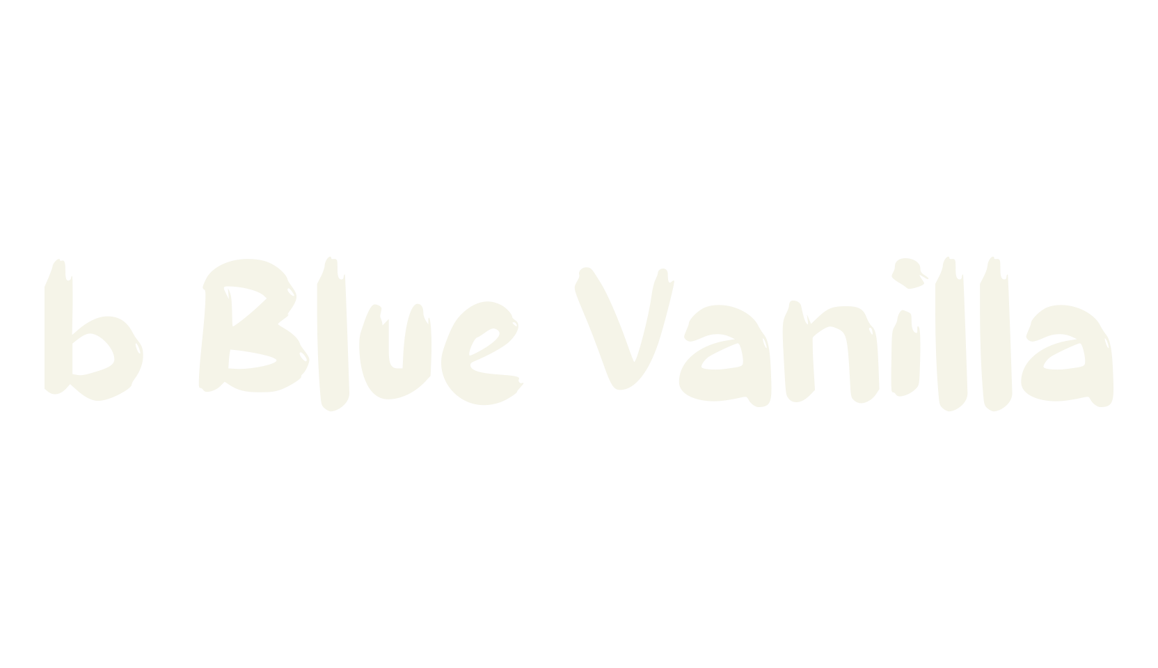 b Blue Vanilla, bold font preview